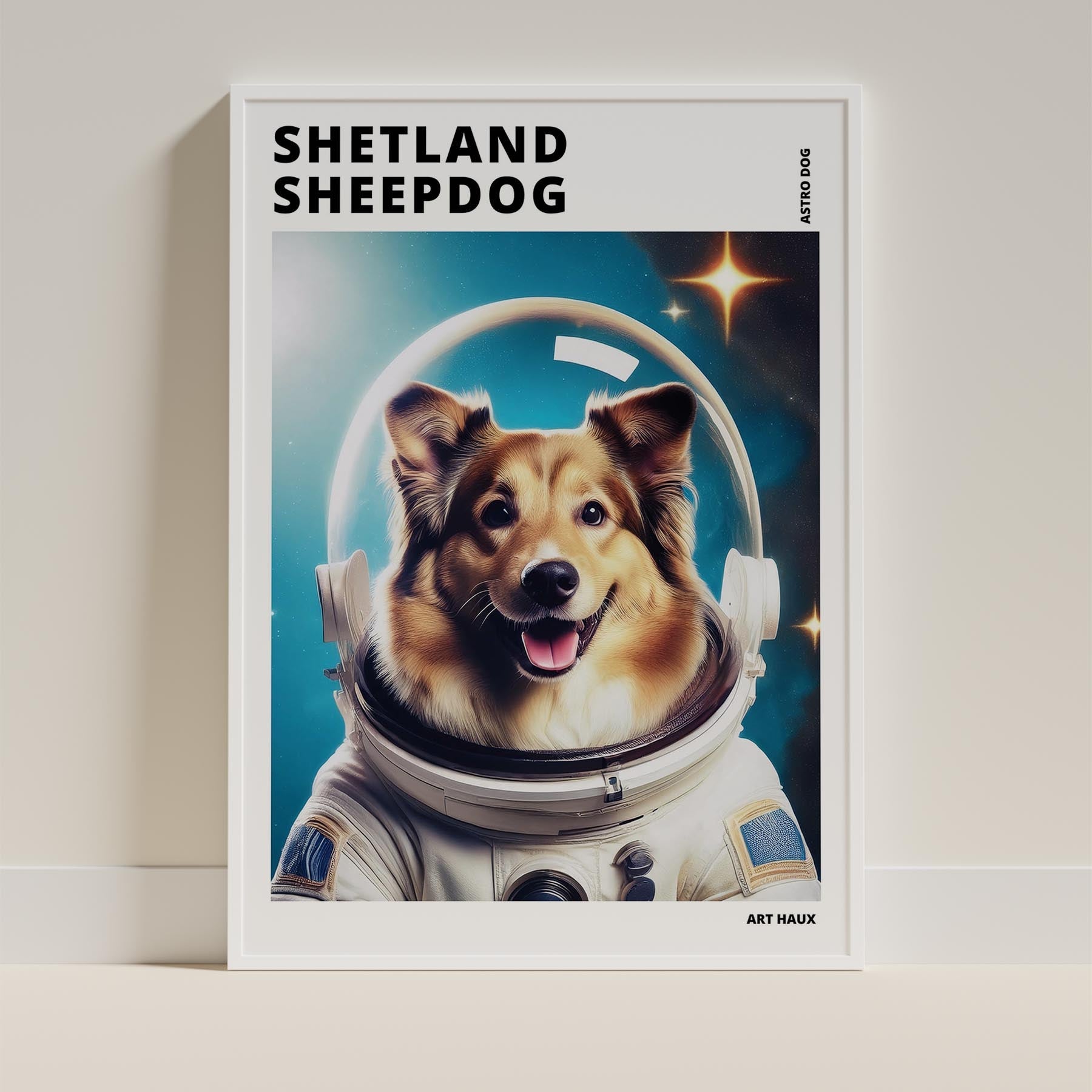 Shetland Sheepdog Astronaut Dog Series with Text Astro Dog image 9