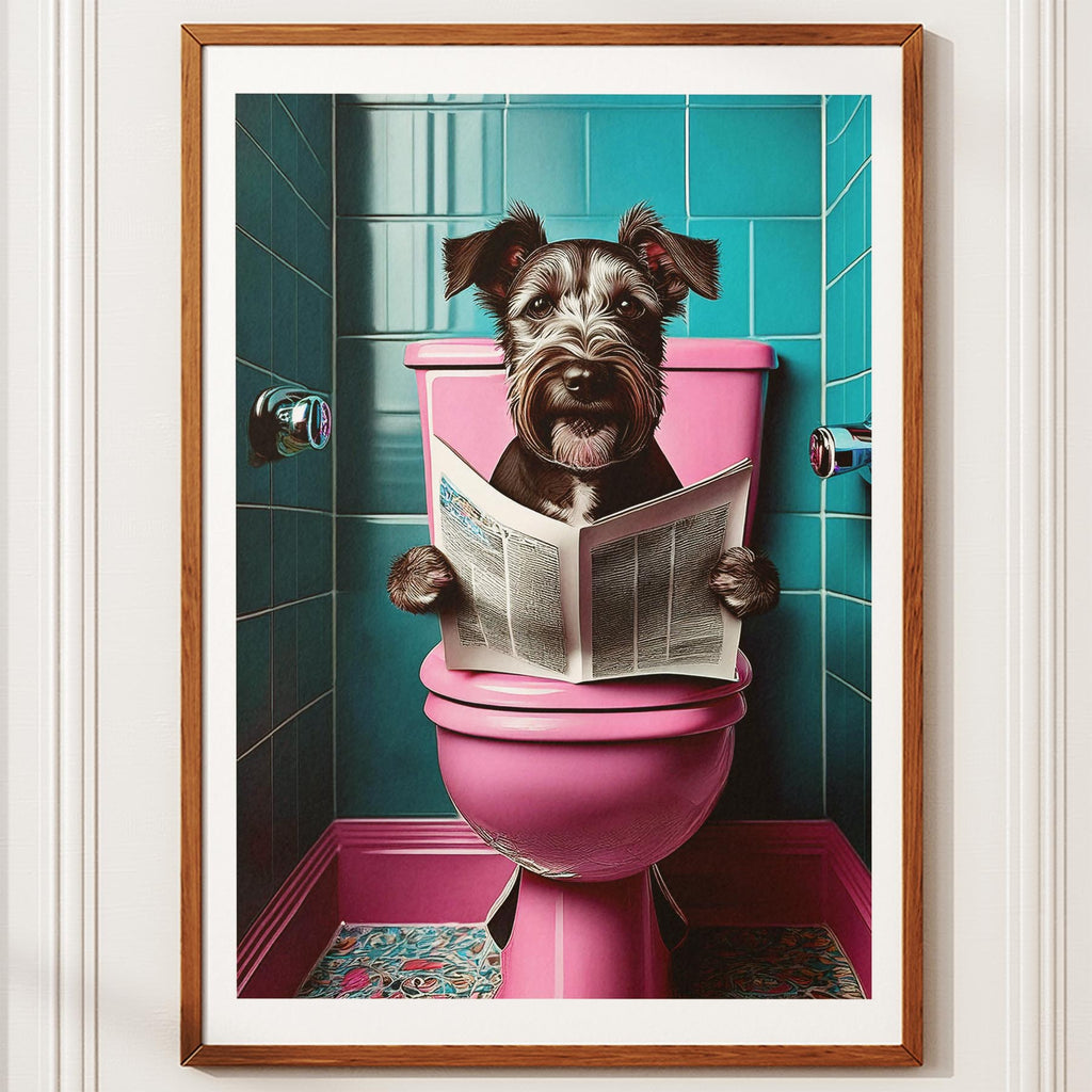 Irish Terrier Toilet Dogs PInk and Turquise image 10