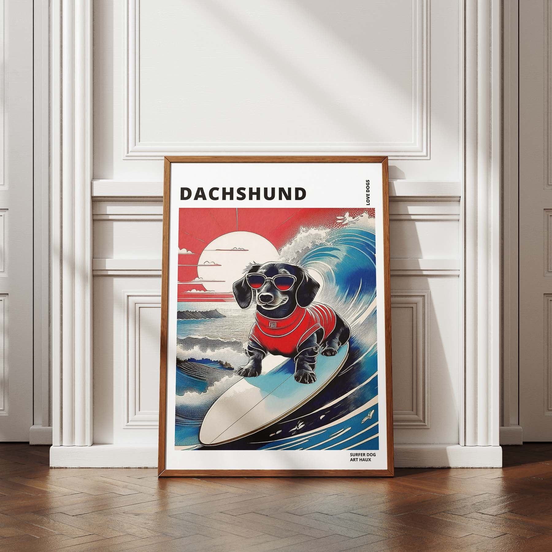 Dachshund Hokosai Surfer Dogs 1 image 4