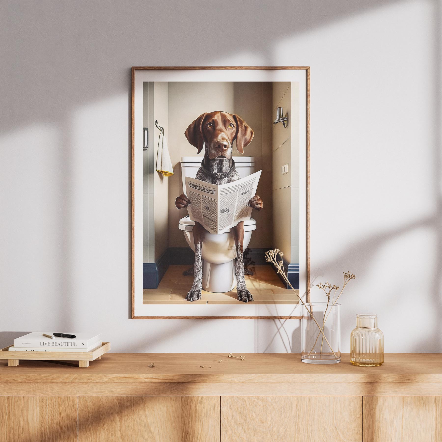 German Pointer Toilet Humour Dog Series image 8