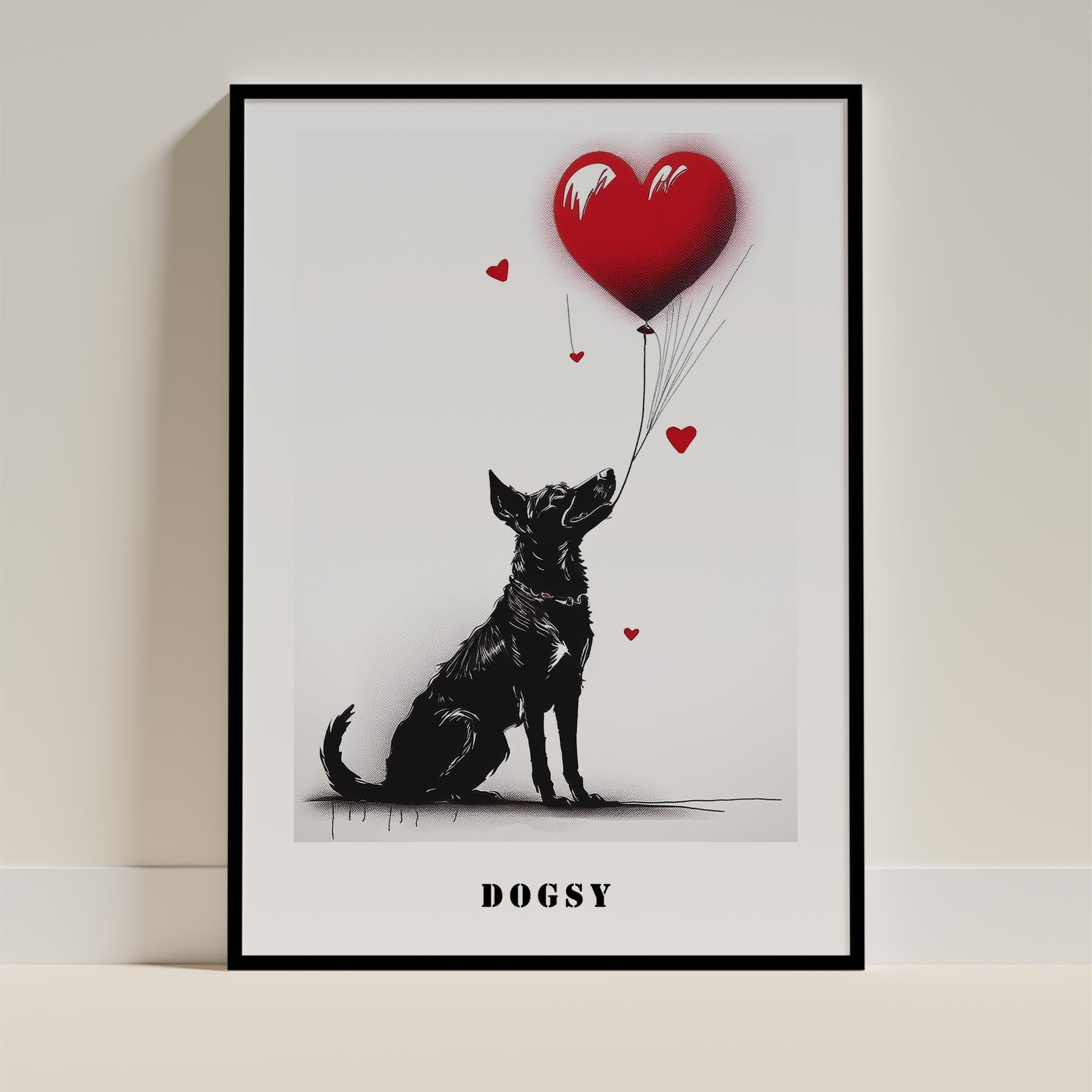 Kelpie DOGSY Series inspired by the Art of Banksy with text Dogsy image 11