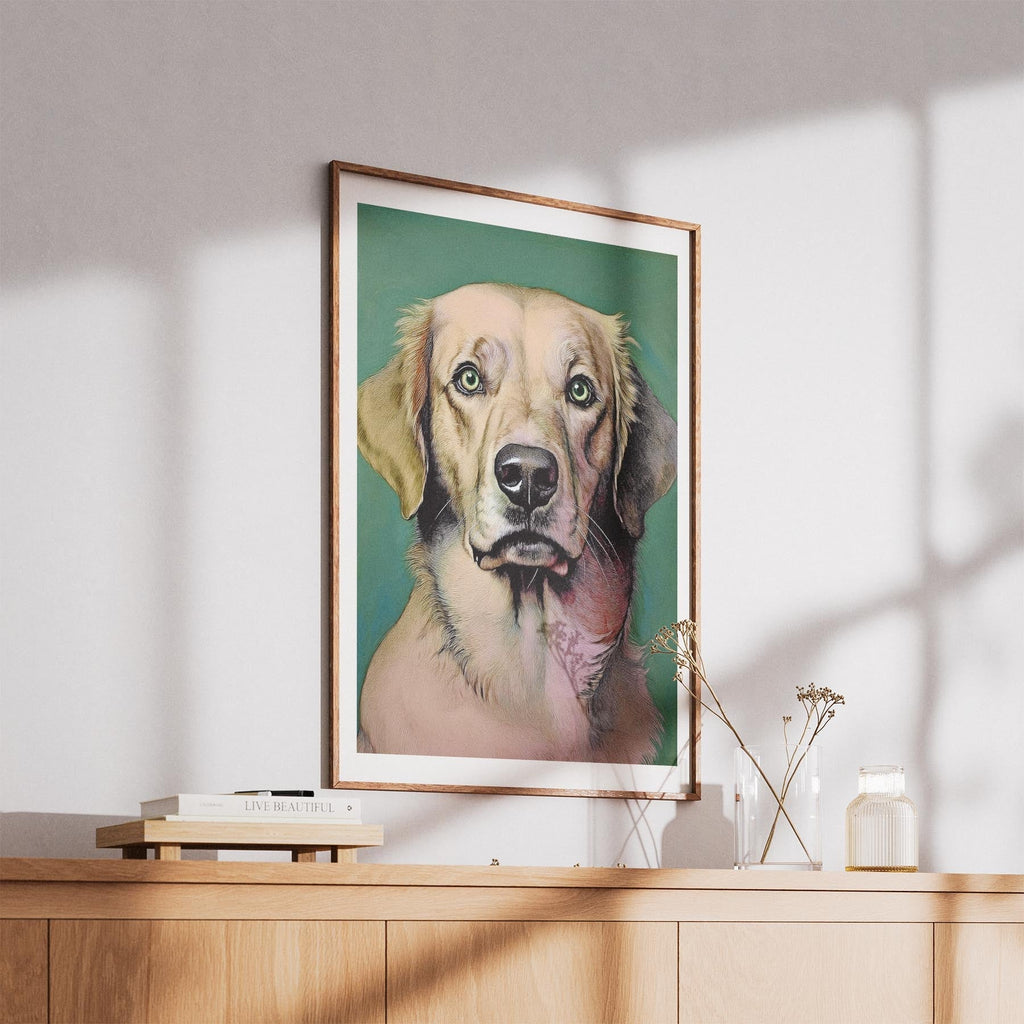 Golden Retriever Green Painted Series image 5