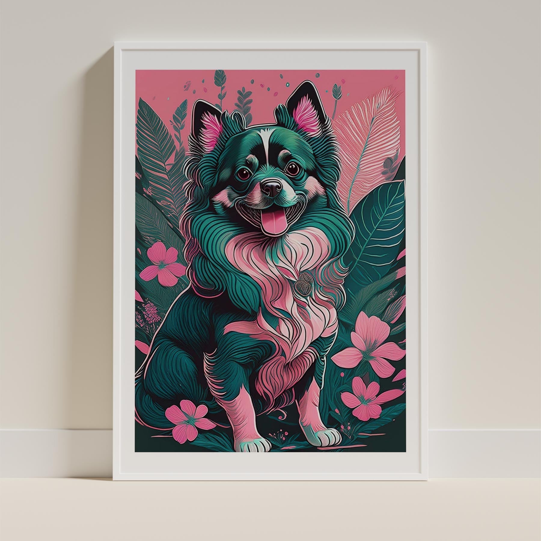 German Spitz Flowery Dog image 9