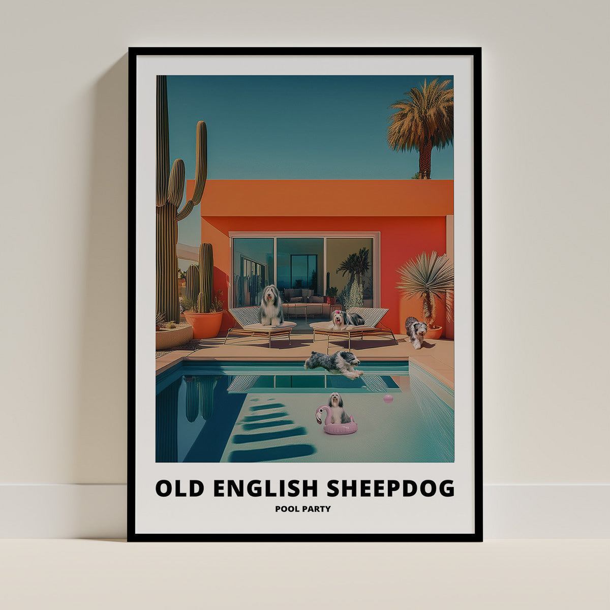 Old English Sheepdog Dog Art Print Unframed Vol 2 | 7 Unique Designs | Wall Art Gift for Dog Lovers - Image 7 | Dogsy & Co