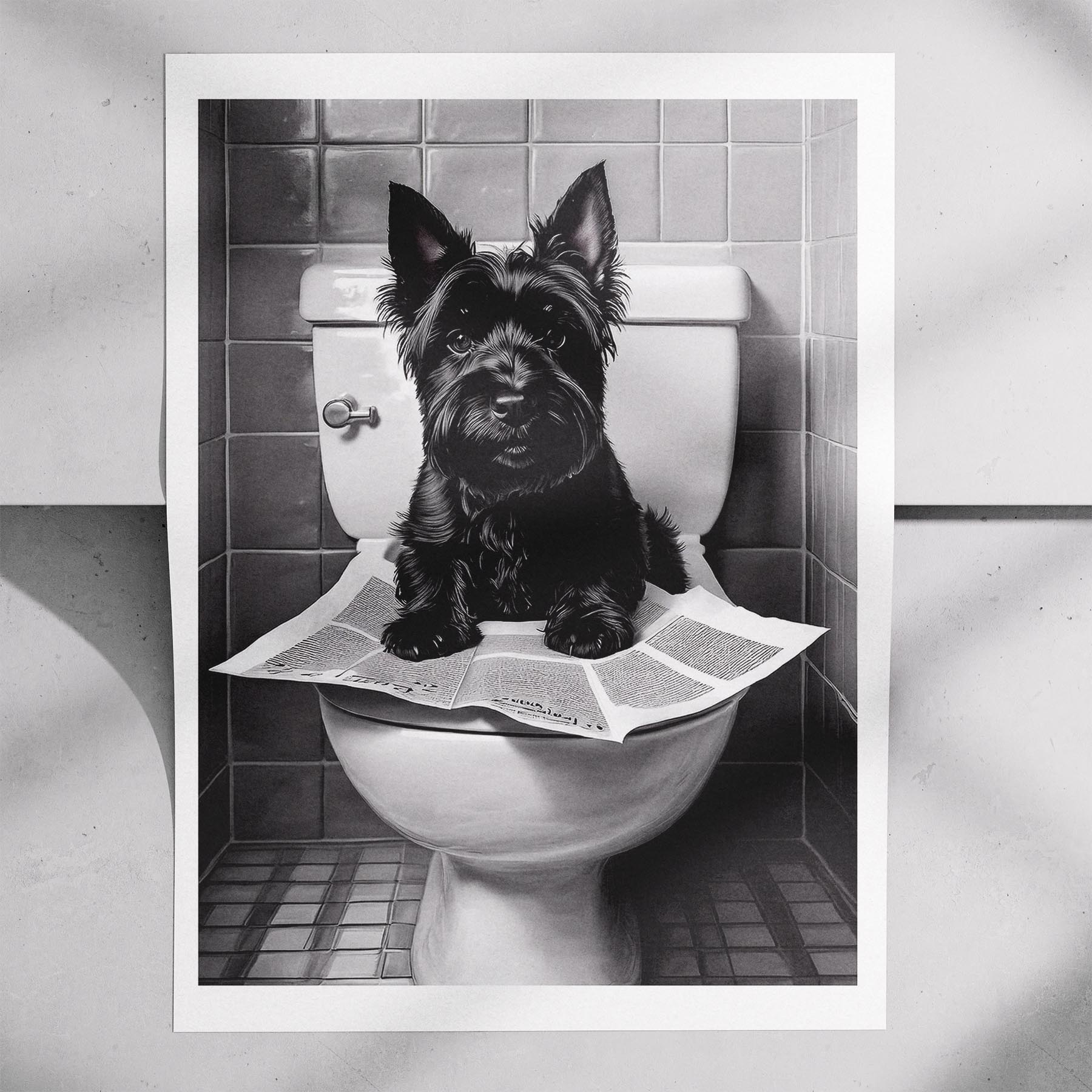 Scottish Terrier Toilet Humour Dog Series image 7
