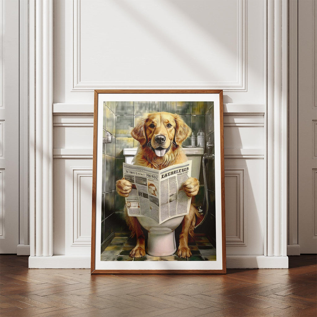 Golden Retriever Toilet Humour Dog Series 1 image 4