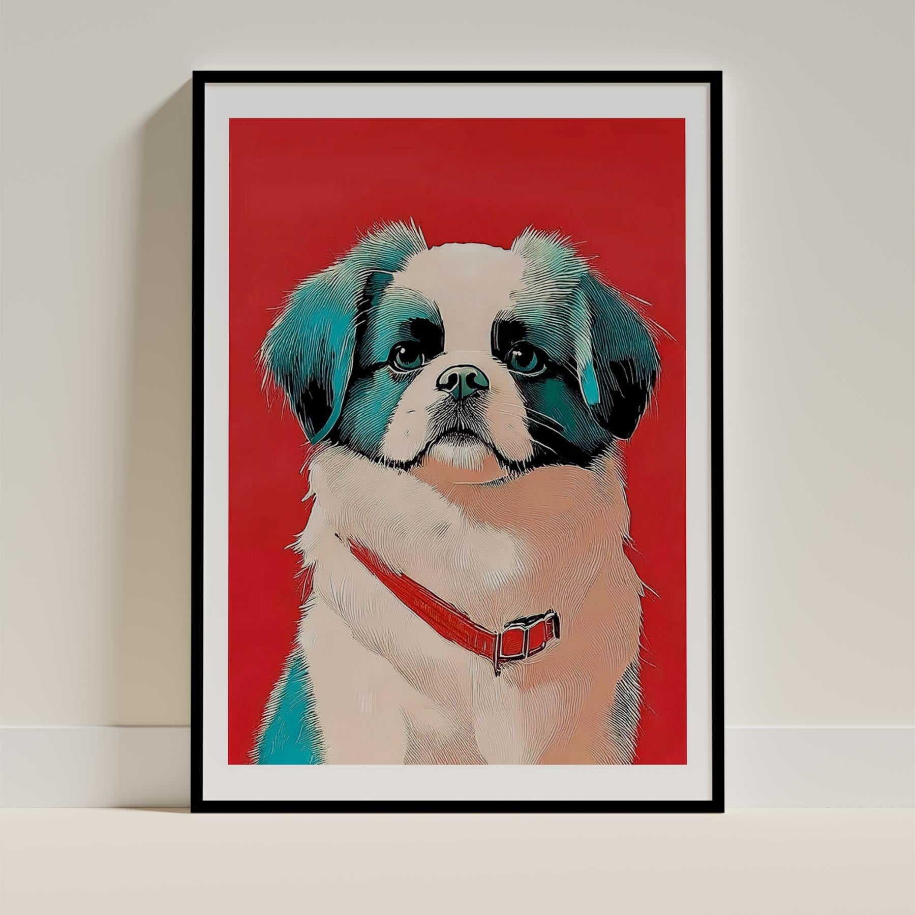 Japanese Chin Dog Art Print Unframed | 6 Unique Designs | Wall Art Gift for Dog Lovers | Dogsy & Co
