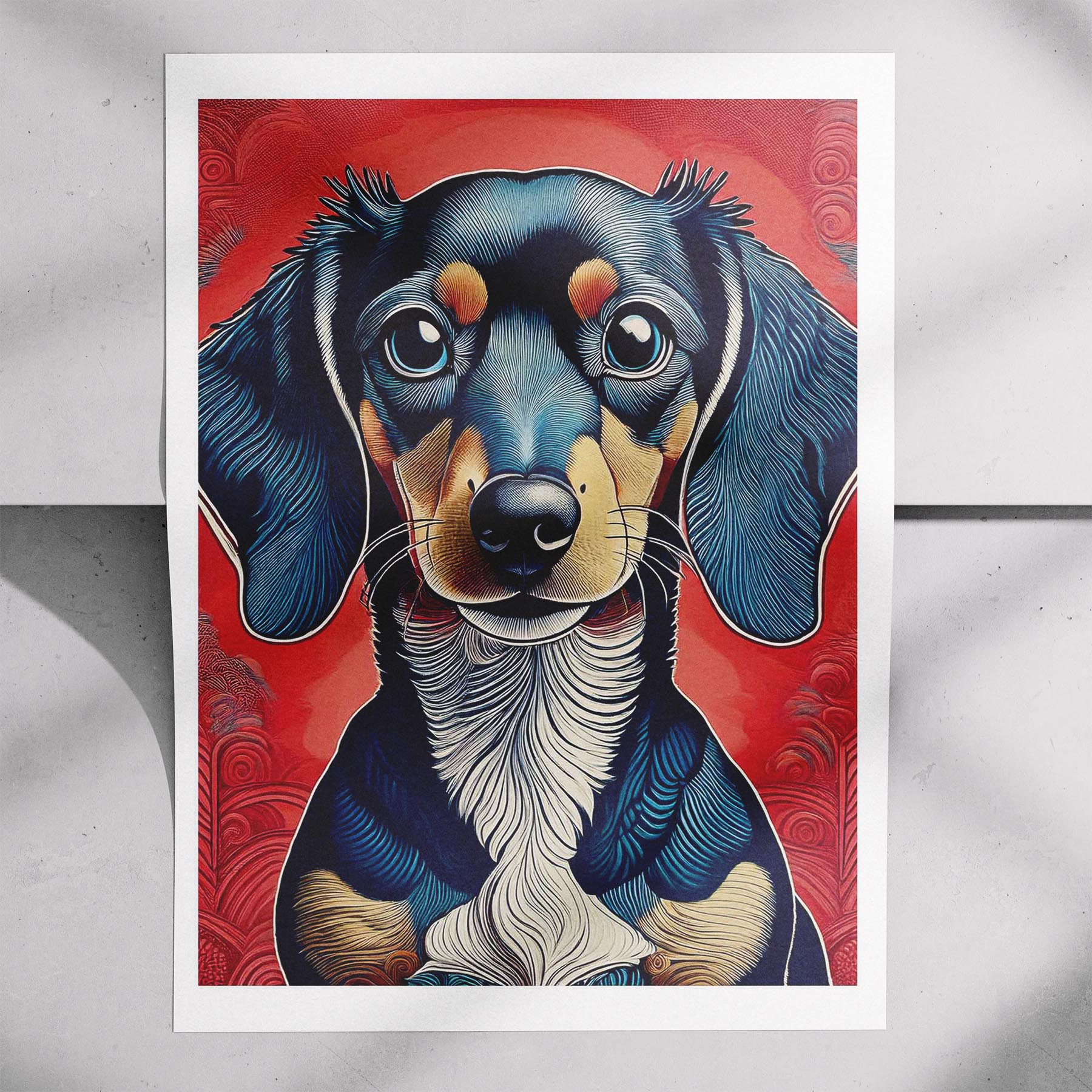 Dachshund Hokusai Japanese Inspired Dog Series 2 image 7