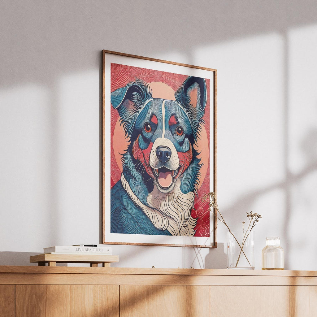 Border Collie Hokusai Japanese Inspired Dog Series image 5