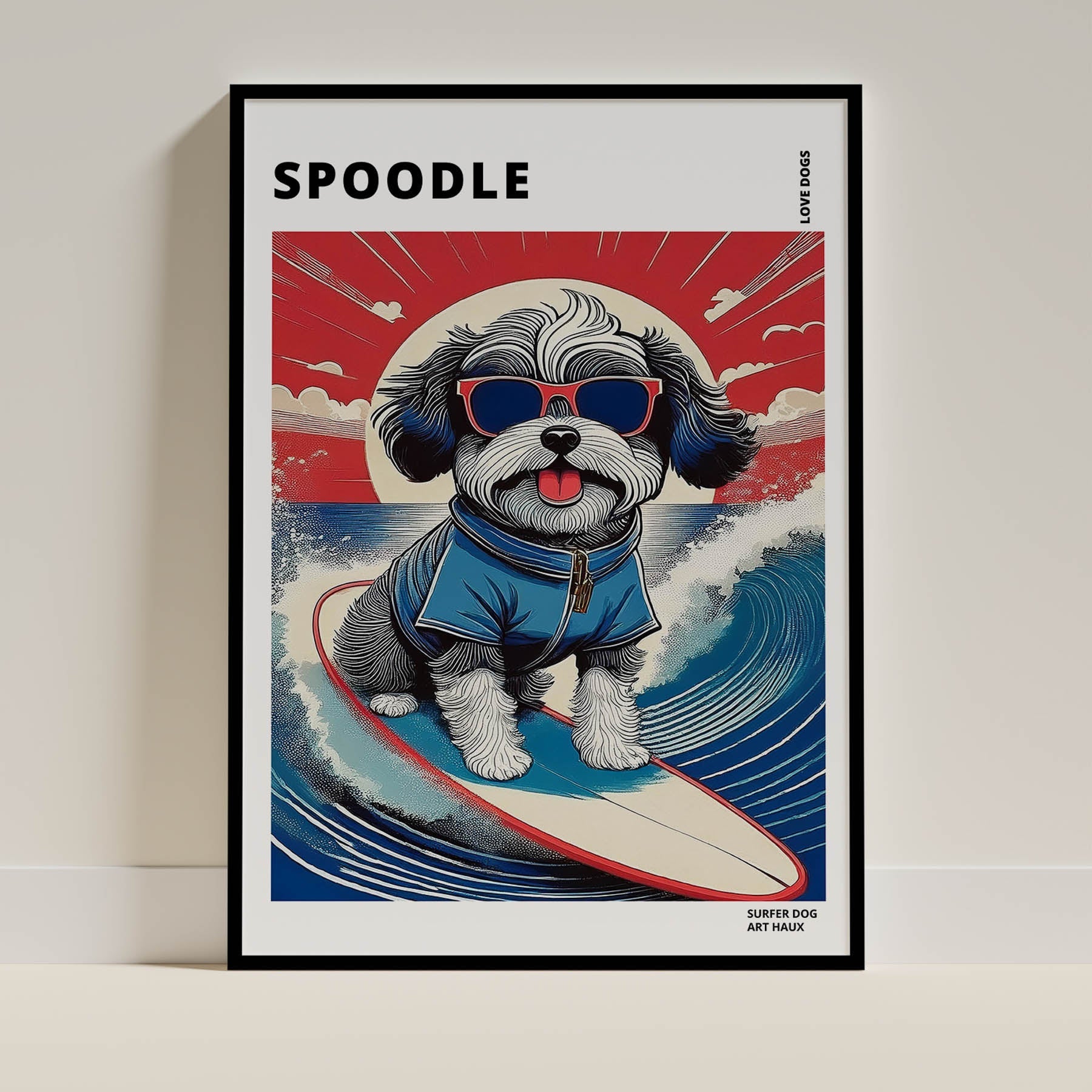 Spoodle Hokosai Surfer Dogs 1 image 0