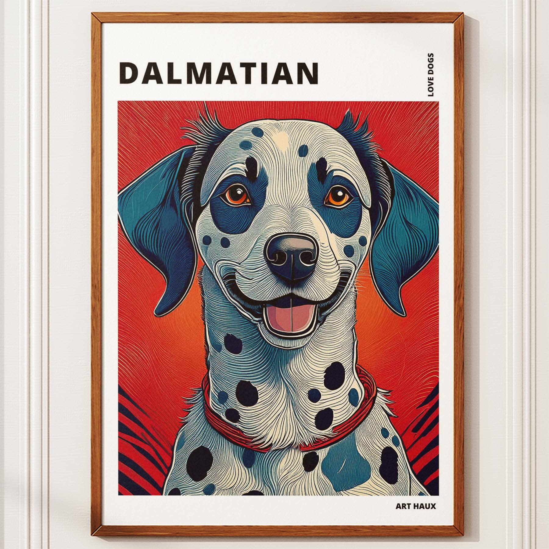 Dalmatian Hokusai Japanese Inspired Dog Series with Text image 9