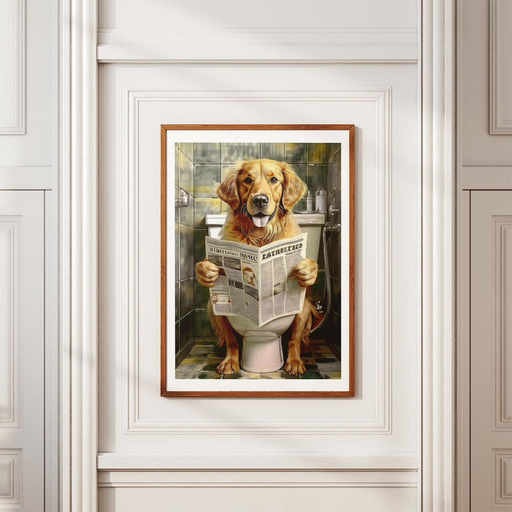 Golden Retriever Toilet Humour Dog Series 1 image 3