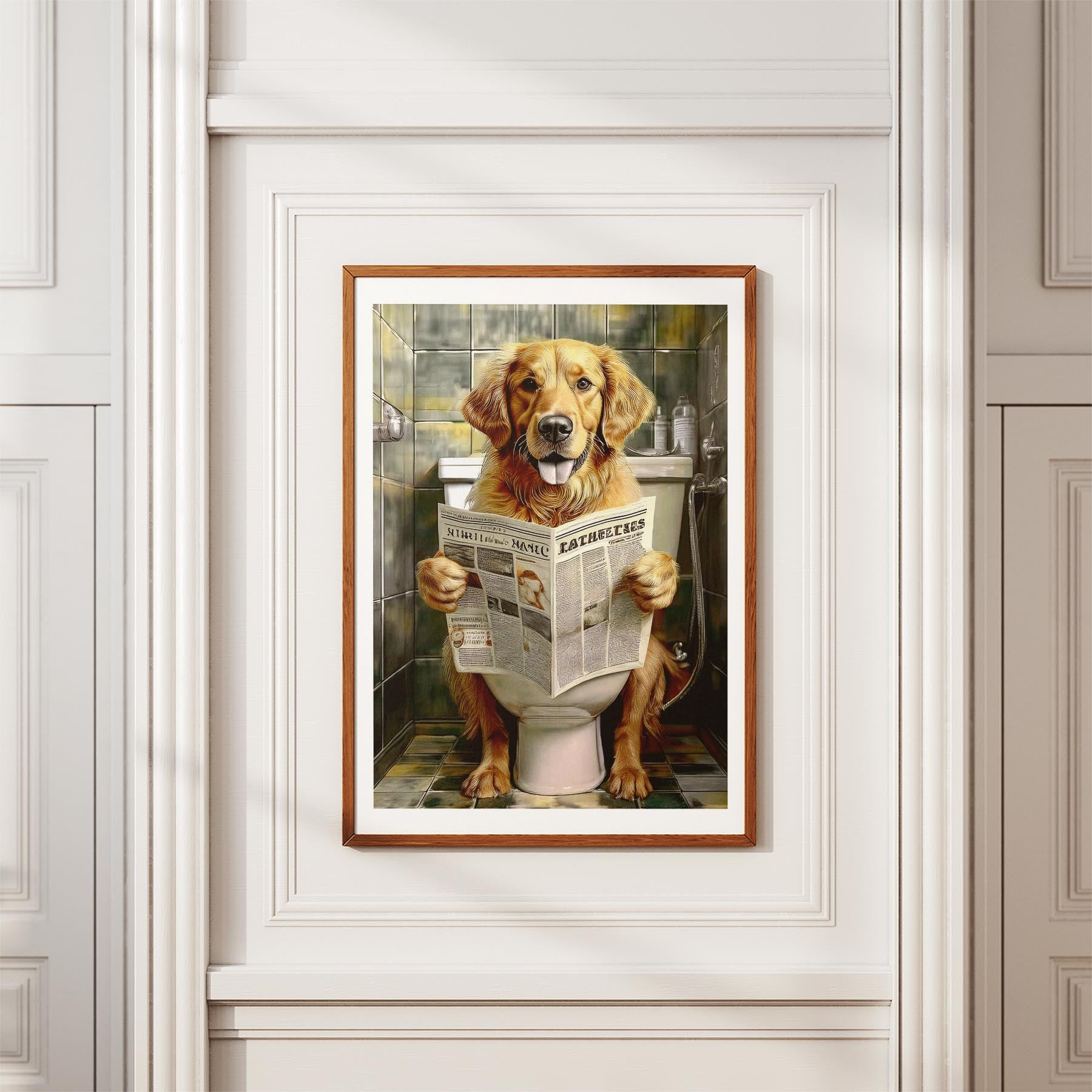 Golden Retriever Toilet Humour Dog Series 1 image 3