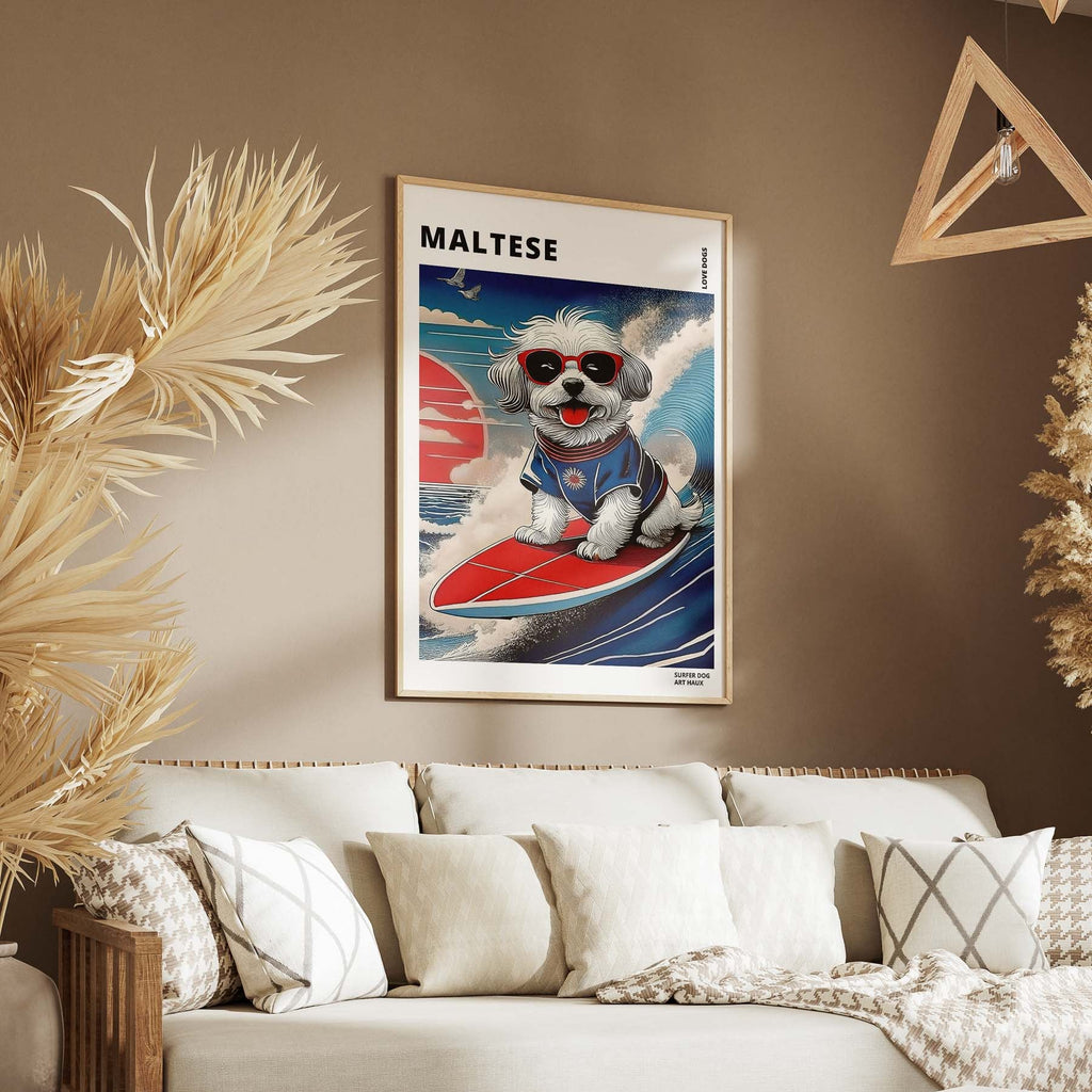 Maltese Hokosai Surfer Dogs 1 image 5