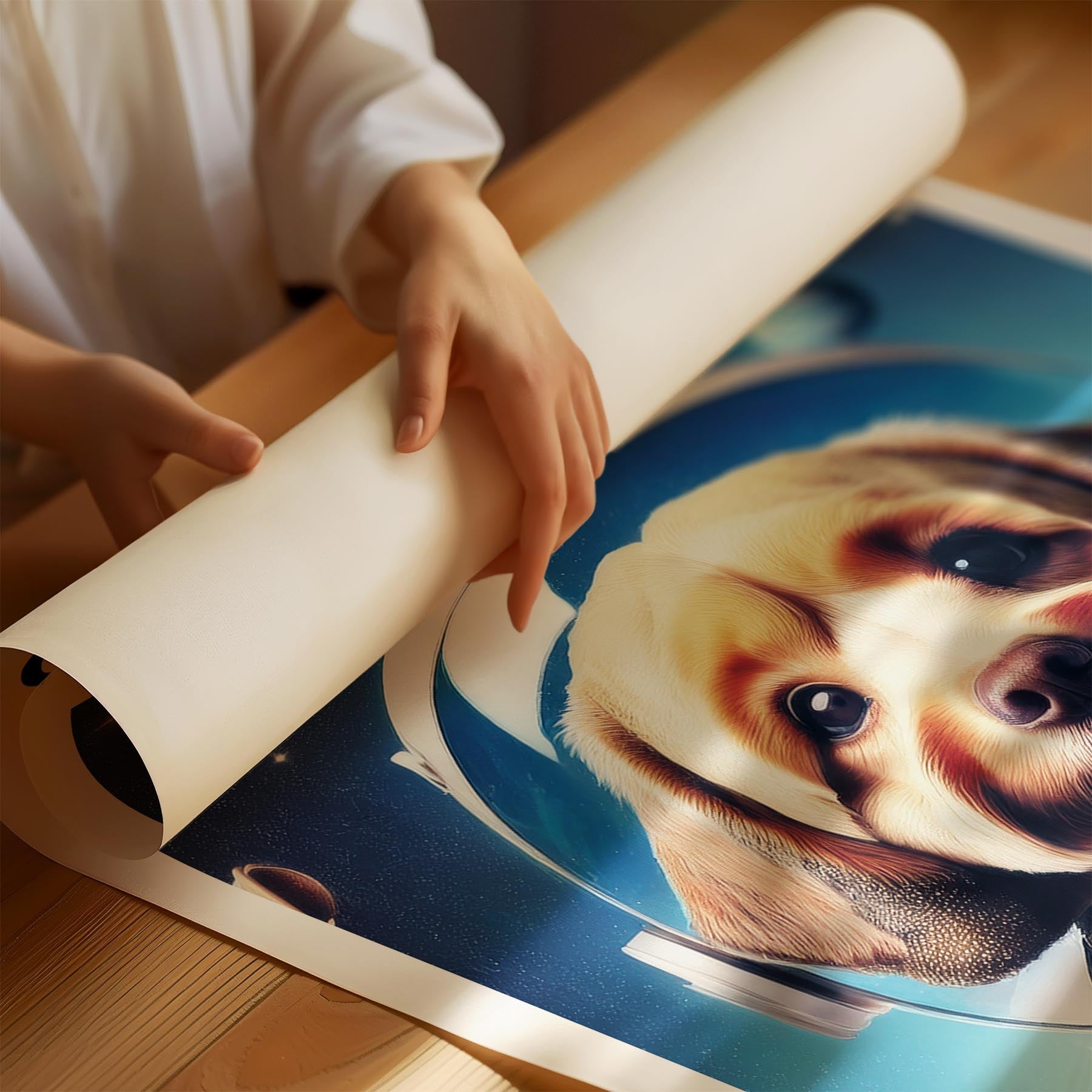 Cavoodle Astronaut Dog Series with Text Astro Dog image 1