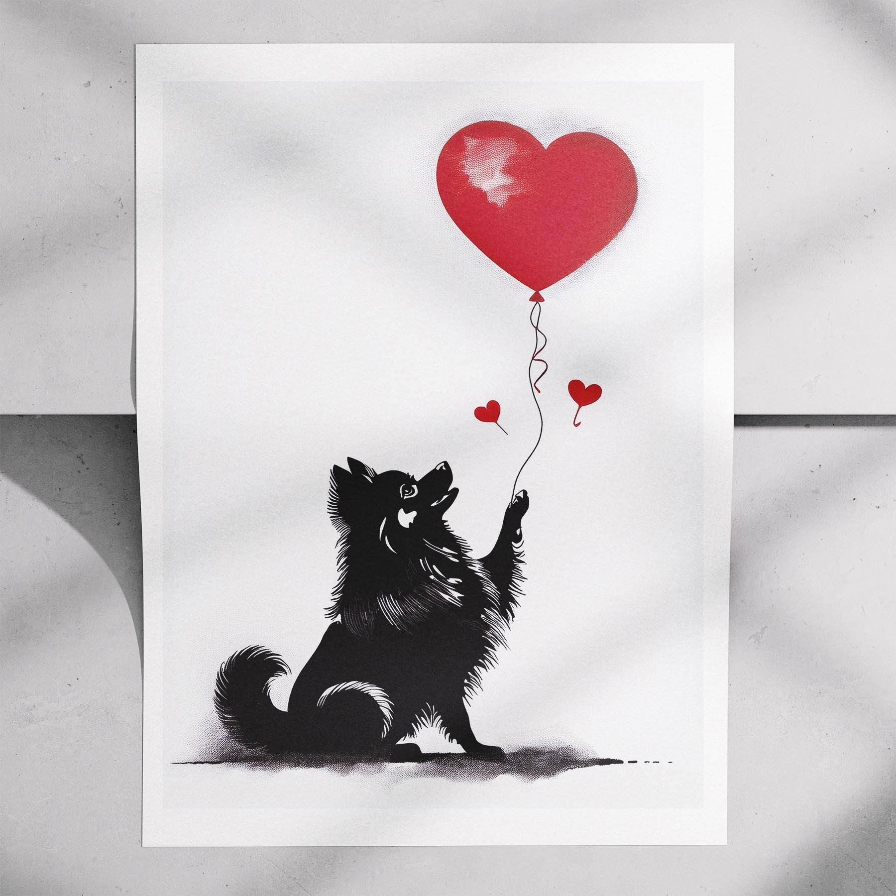 Pomeranian DOGSY Series inspired by the Art of Banksy image 7