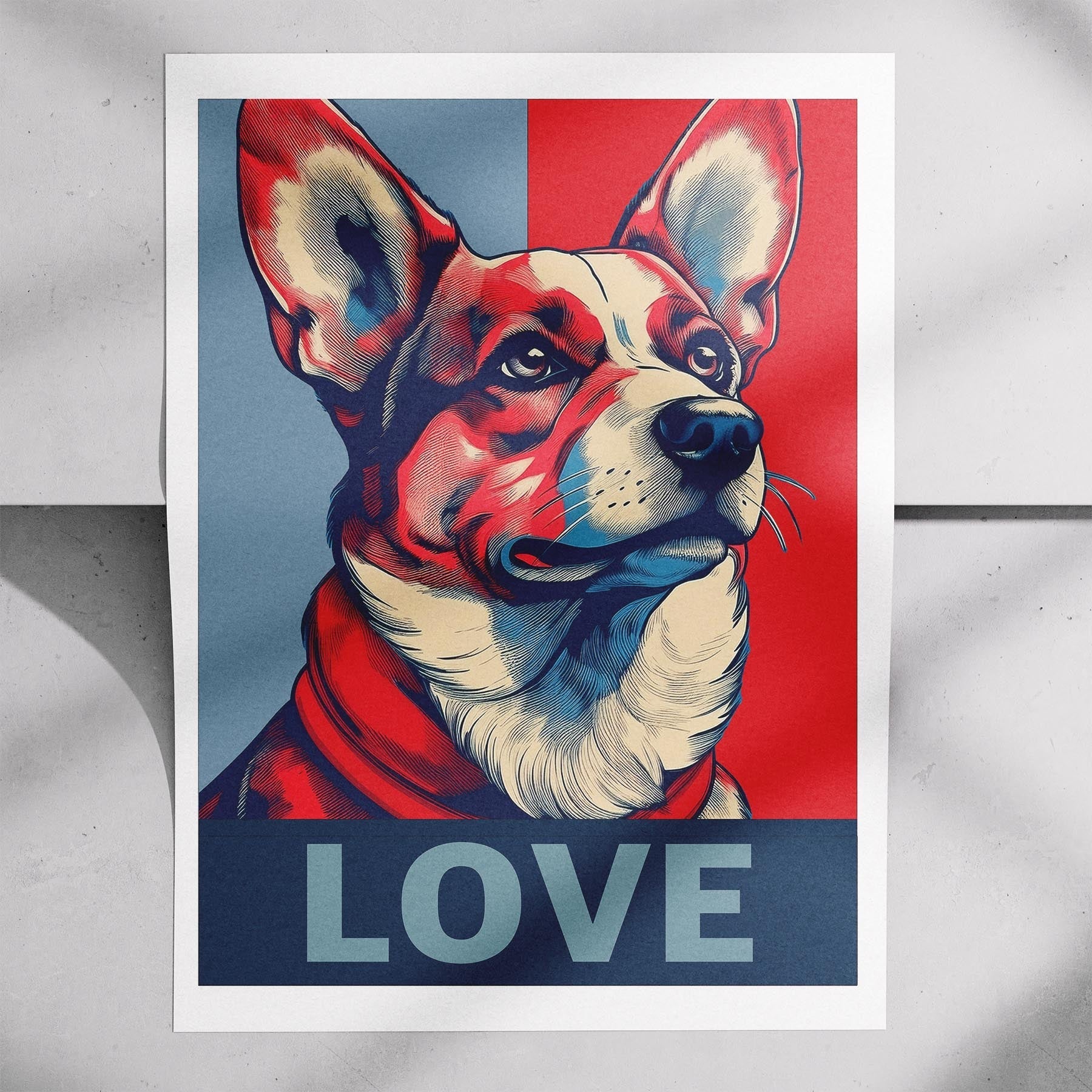 Corgi LOVE Series Inspired by the Obama Poster image 7