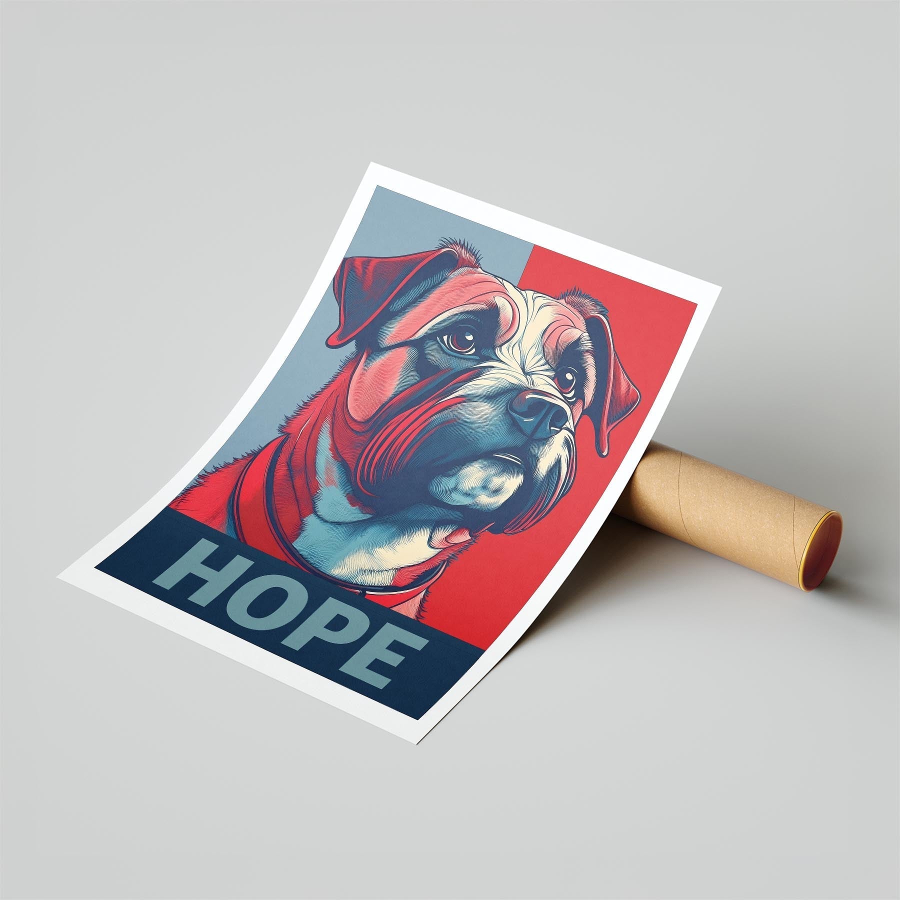 Border Terrier HOPE Series Inspired by the Obama Poster image 6
