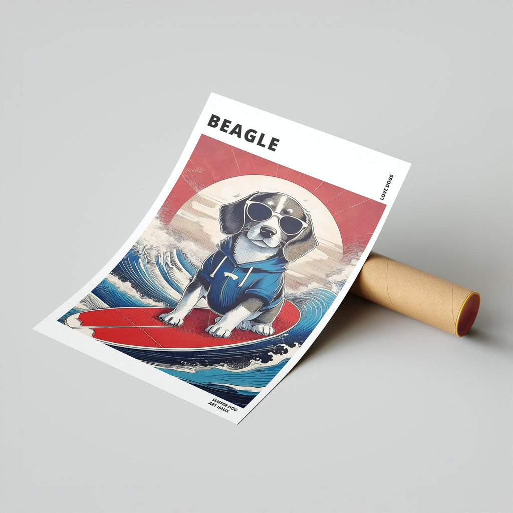 Beagle Hokosai Surfer Dogs 1 image 7