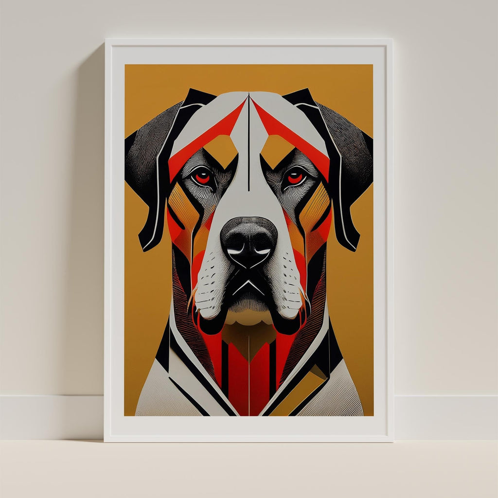 Neapolitan Mastiff Geometric Orange Series image 9