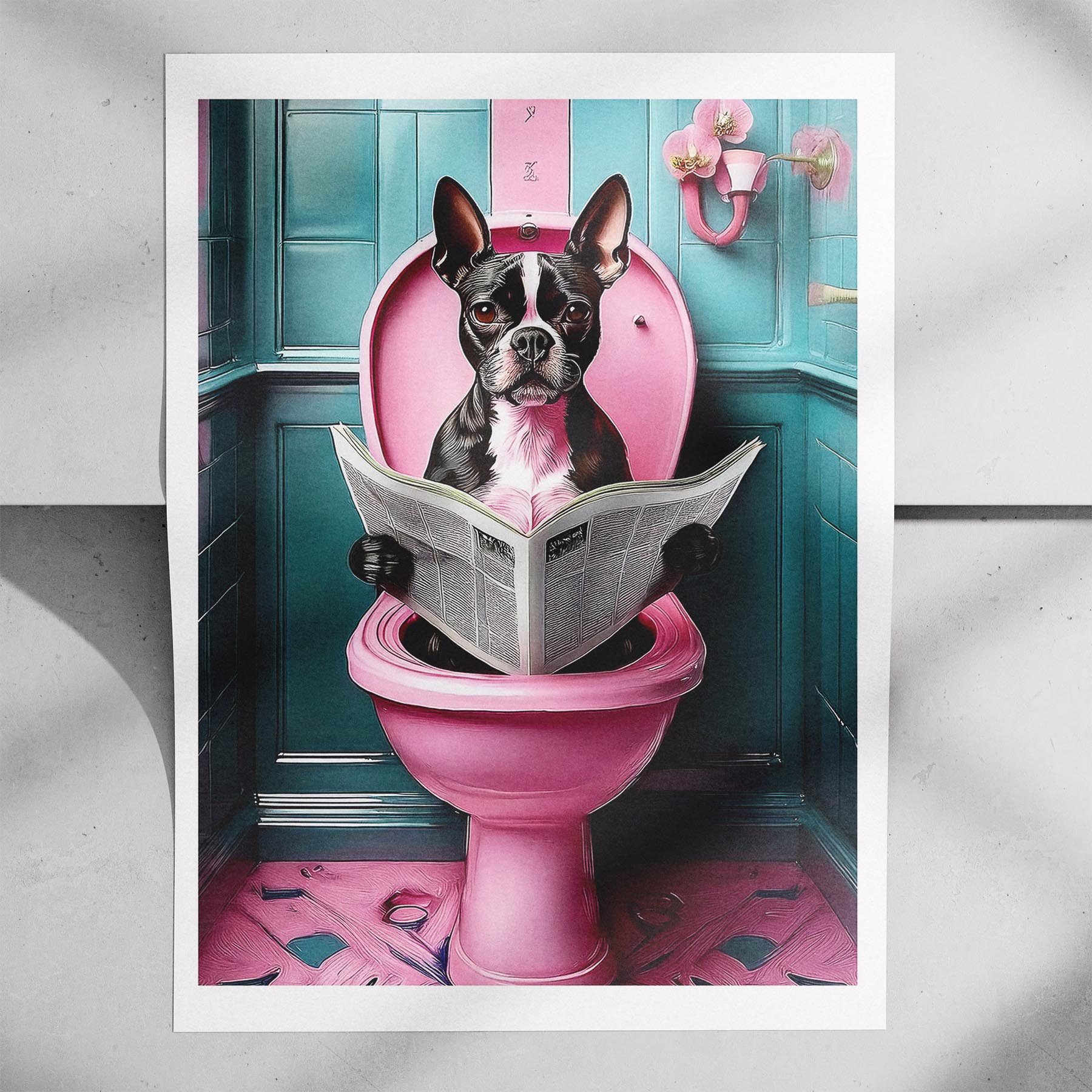 Boston Terrier Toilet Humour Dog Series 5 image 7