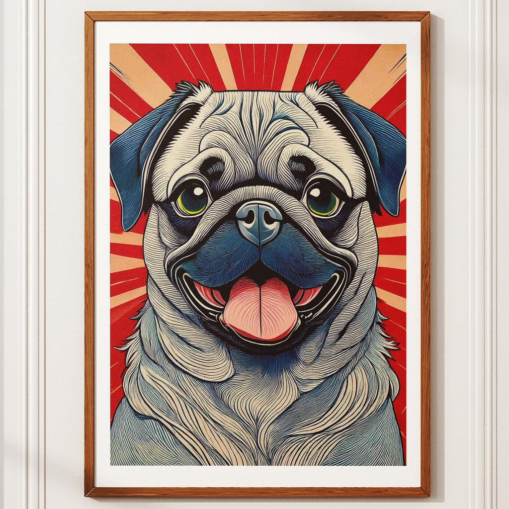 Pug Hokusai Japanese Inspired Dog Series 3 image 10
