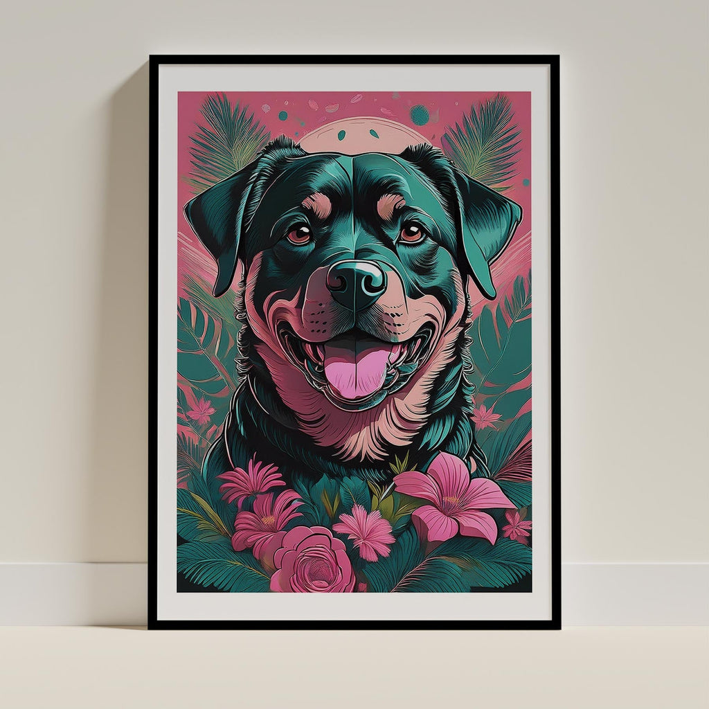 Rottweiler Flowery Dog image 0