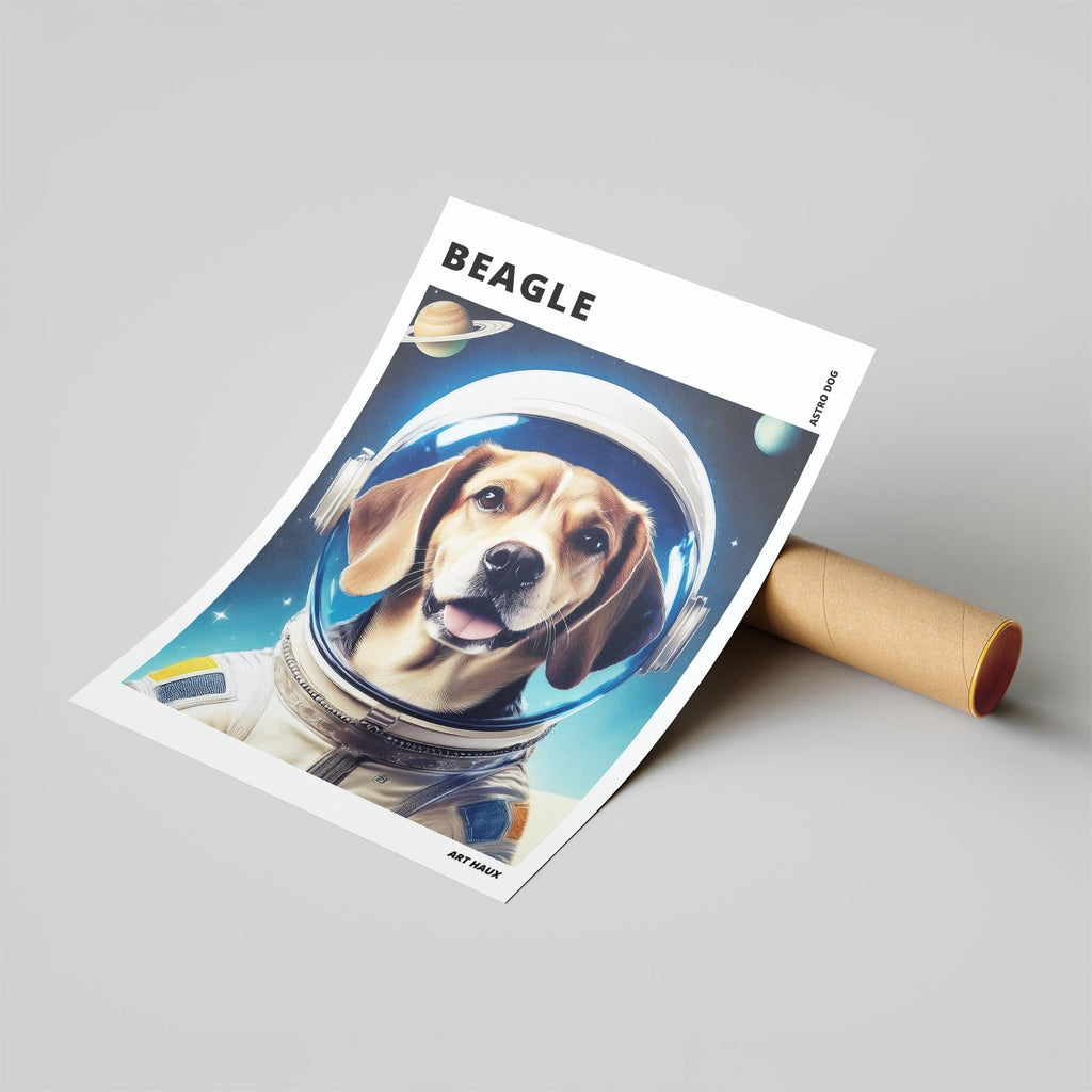 Beagle Astronaut Dog Series with Text Astro Dog image 6