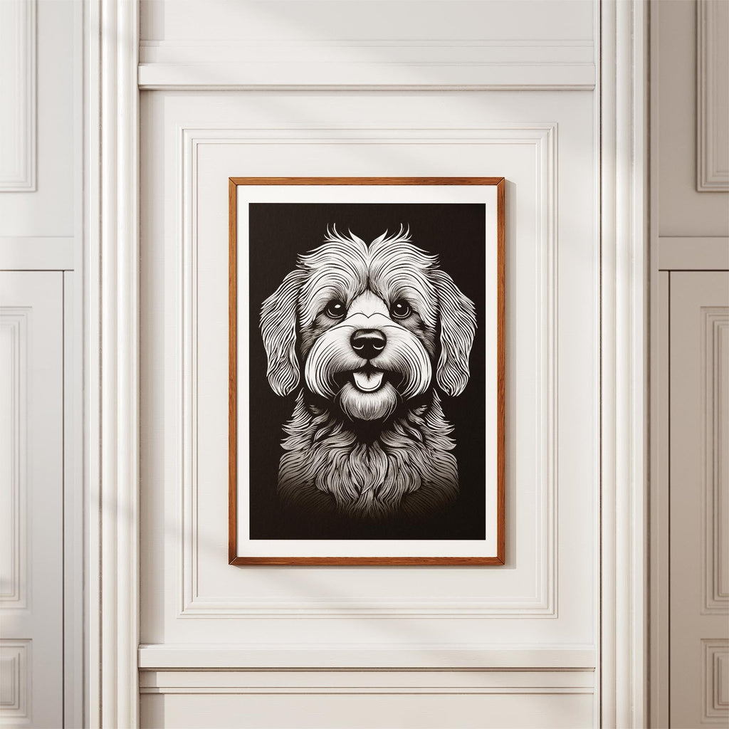 Bichon Frise Line Dog Series in Black and White image 3