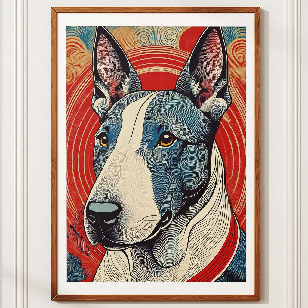 Bull Terrier Hokusai Japanese Inspired Dog Series 4 image 10