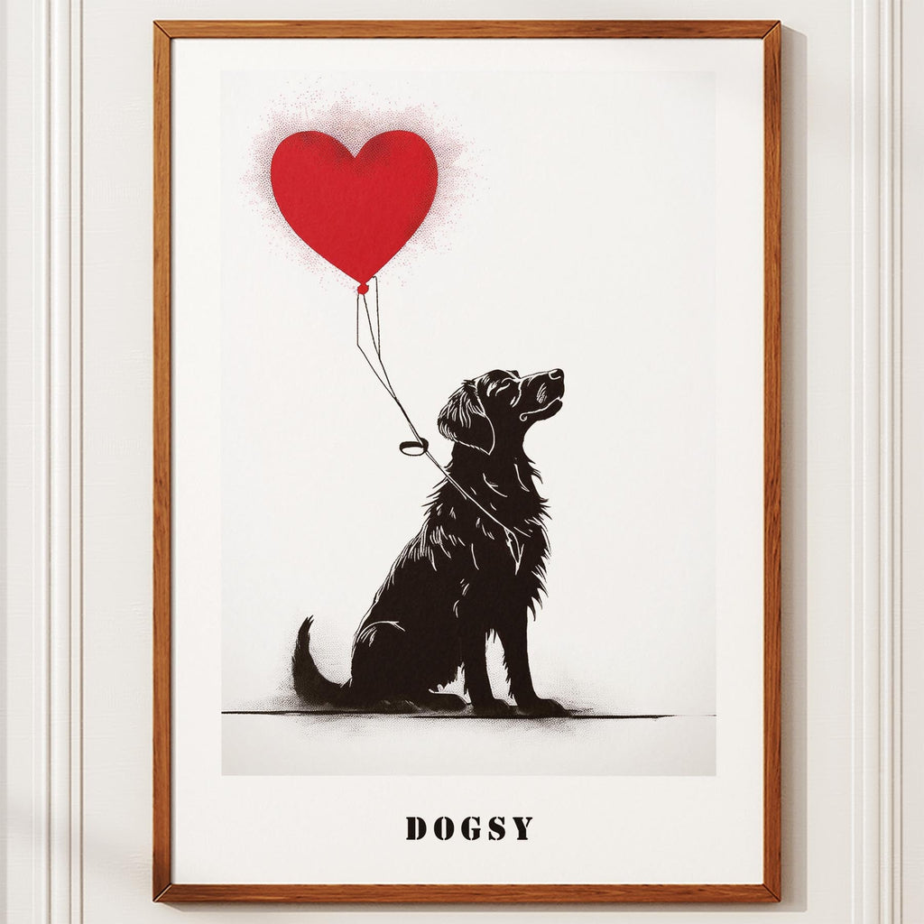 Golden Retriever DOGSY Series inspired by the Art of Banksy with text Dogsy image 10