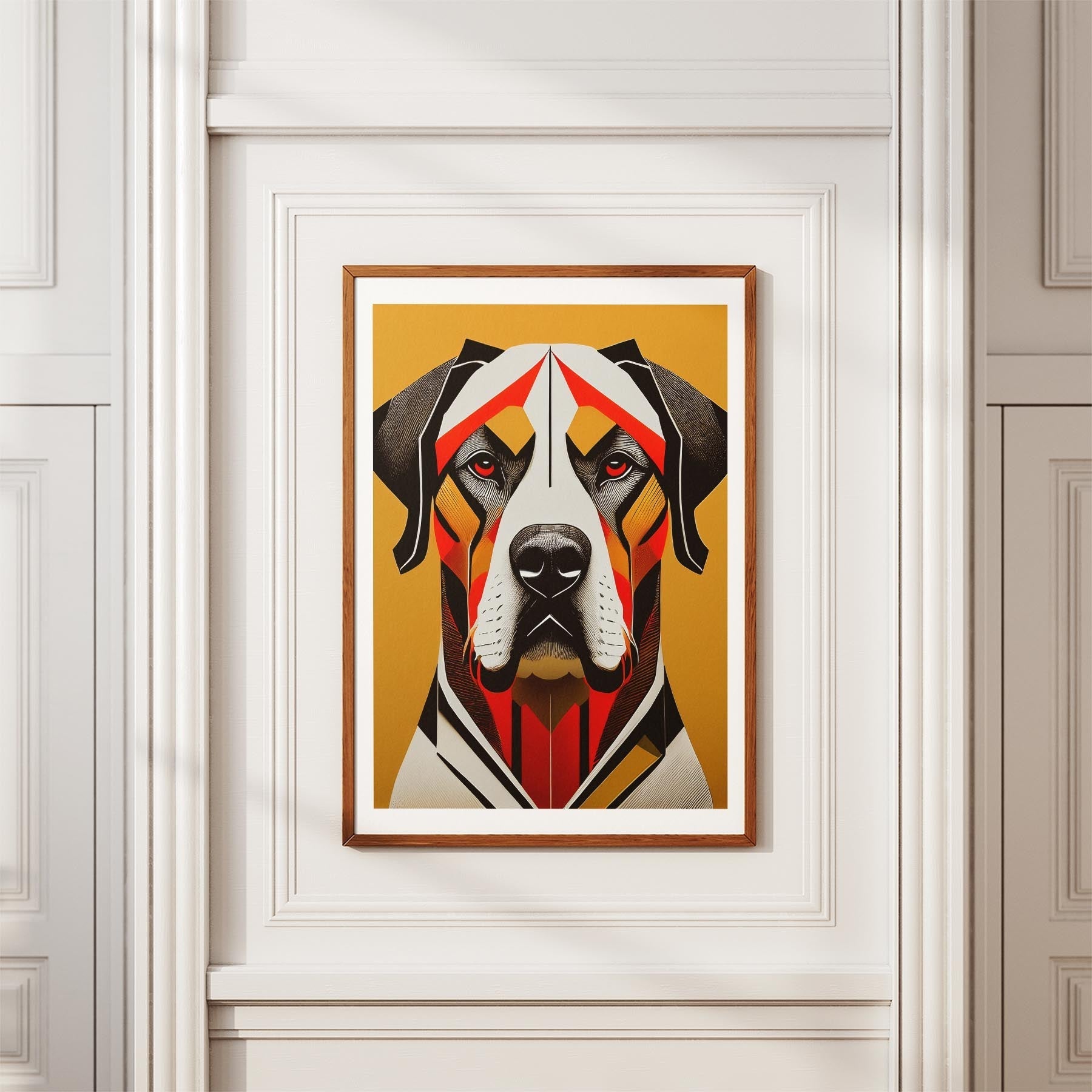 Neapolitan Mastiff Geometric Orange Series image 3