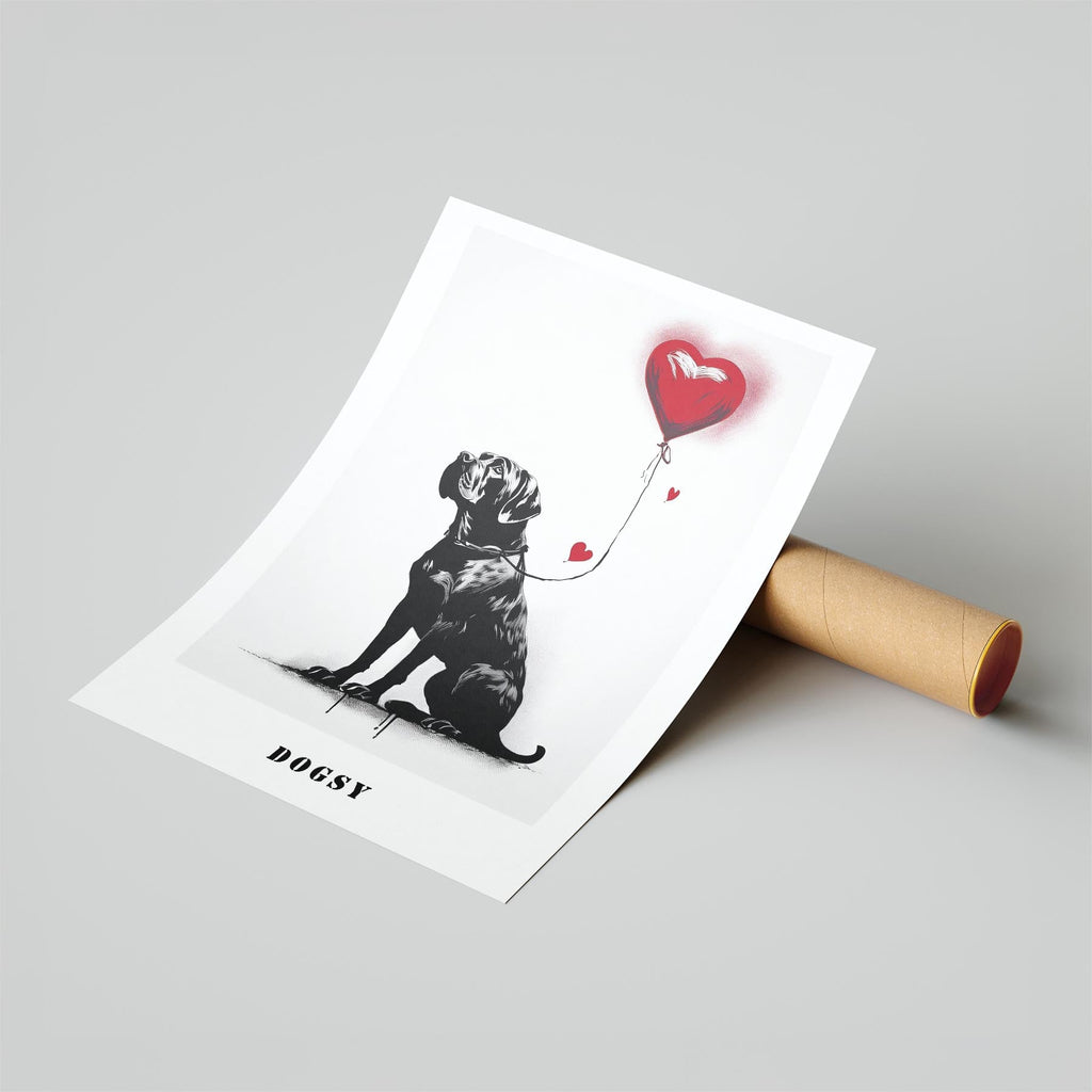 Dogue de Bordeaux DOGSY Series inspired by the Art of Banksy with text Dogsy image 6