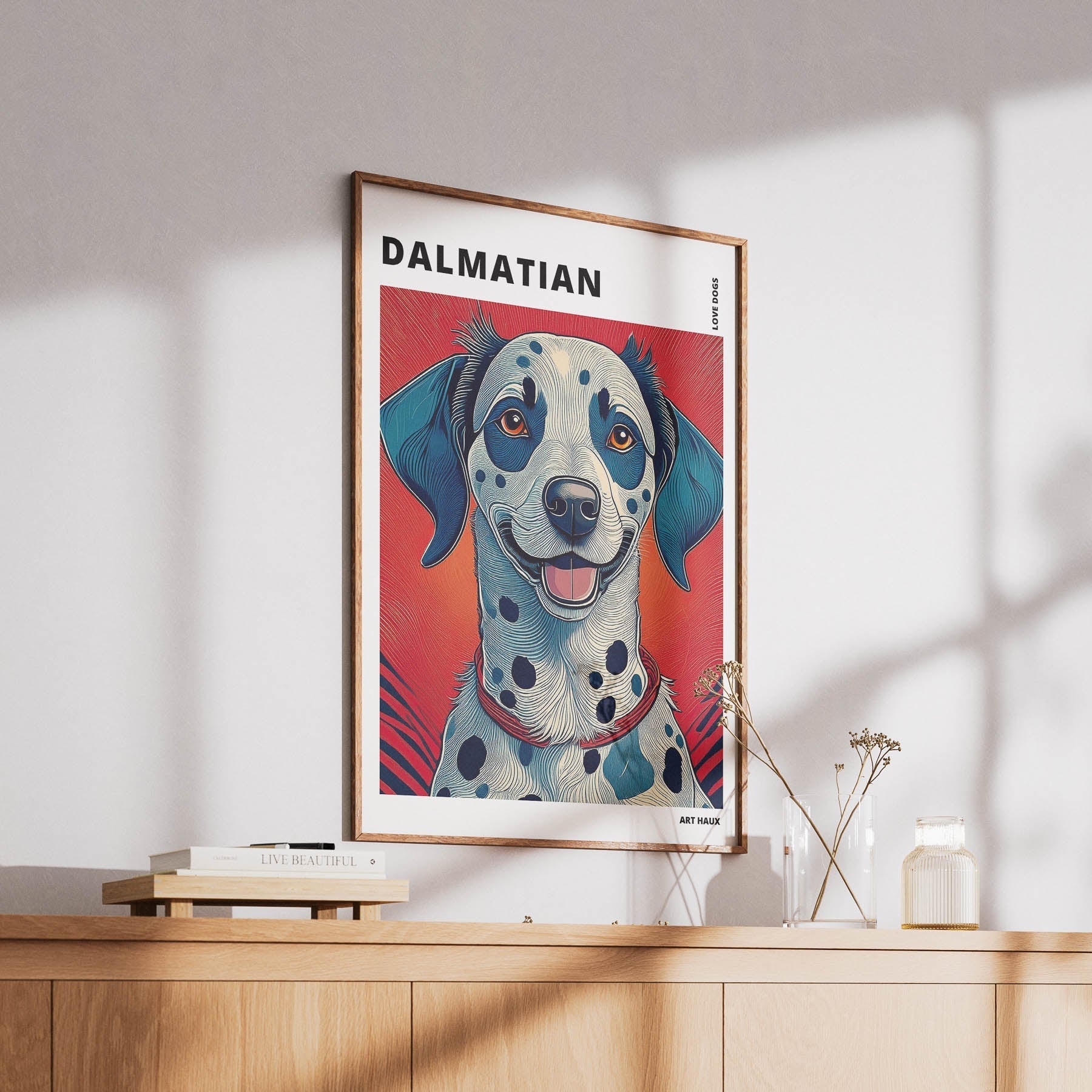 Dalmatian Hokusai Japanese Inspired Dog Series with Text image 5