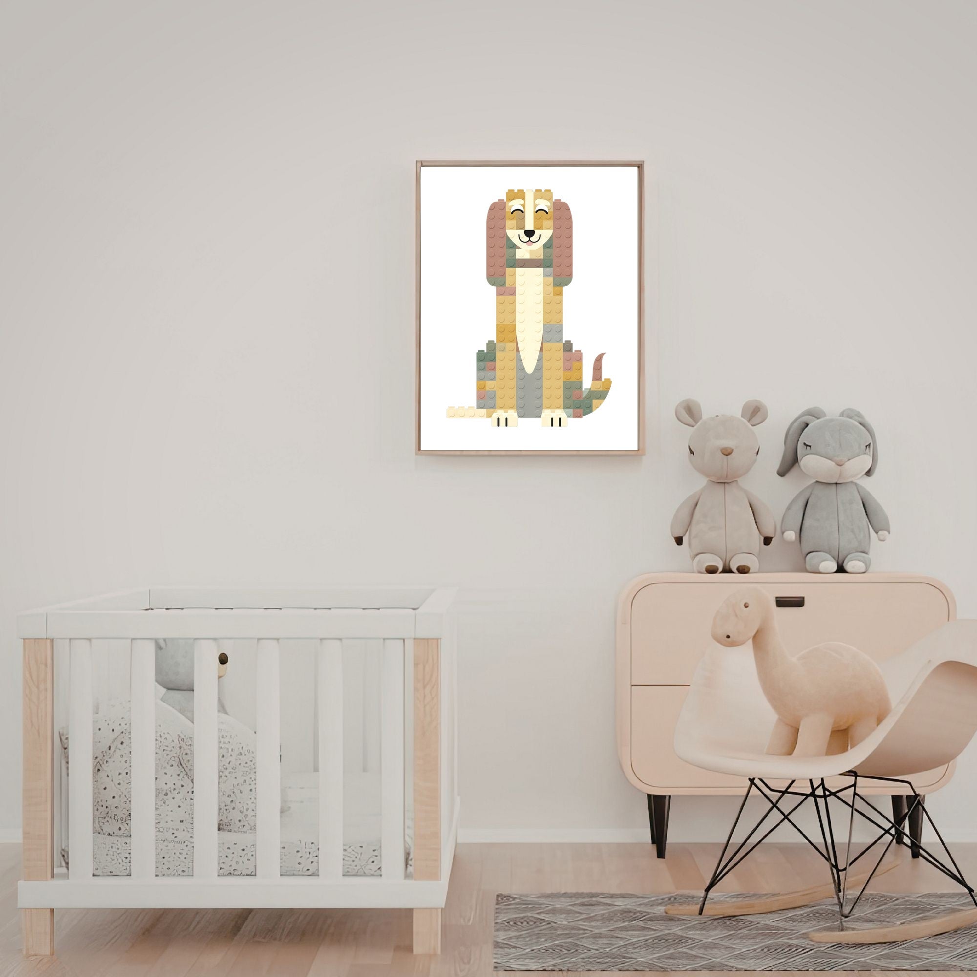 Afghan Hound Lego Dog - White