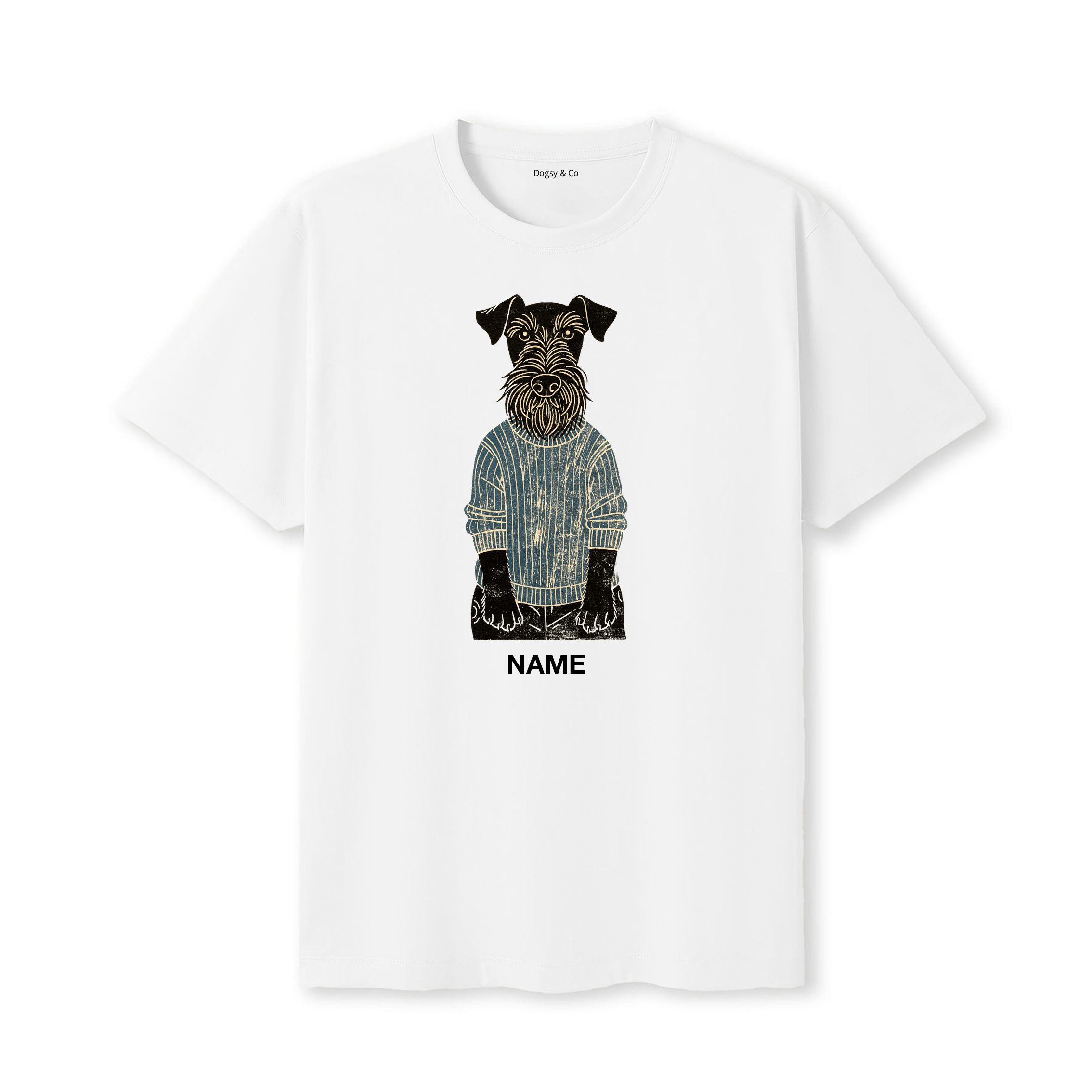 Airedale Terrier Jumper Dog Custom T-Shirt - White