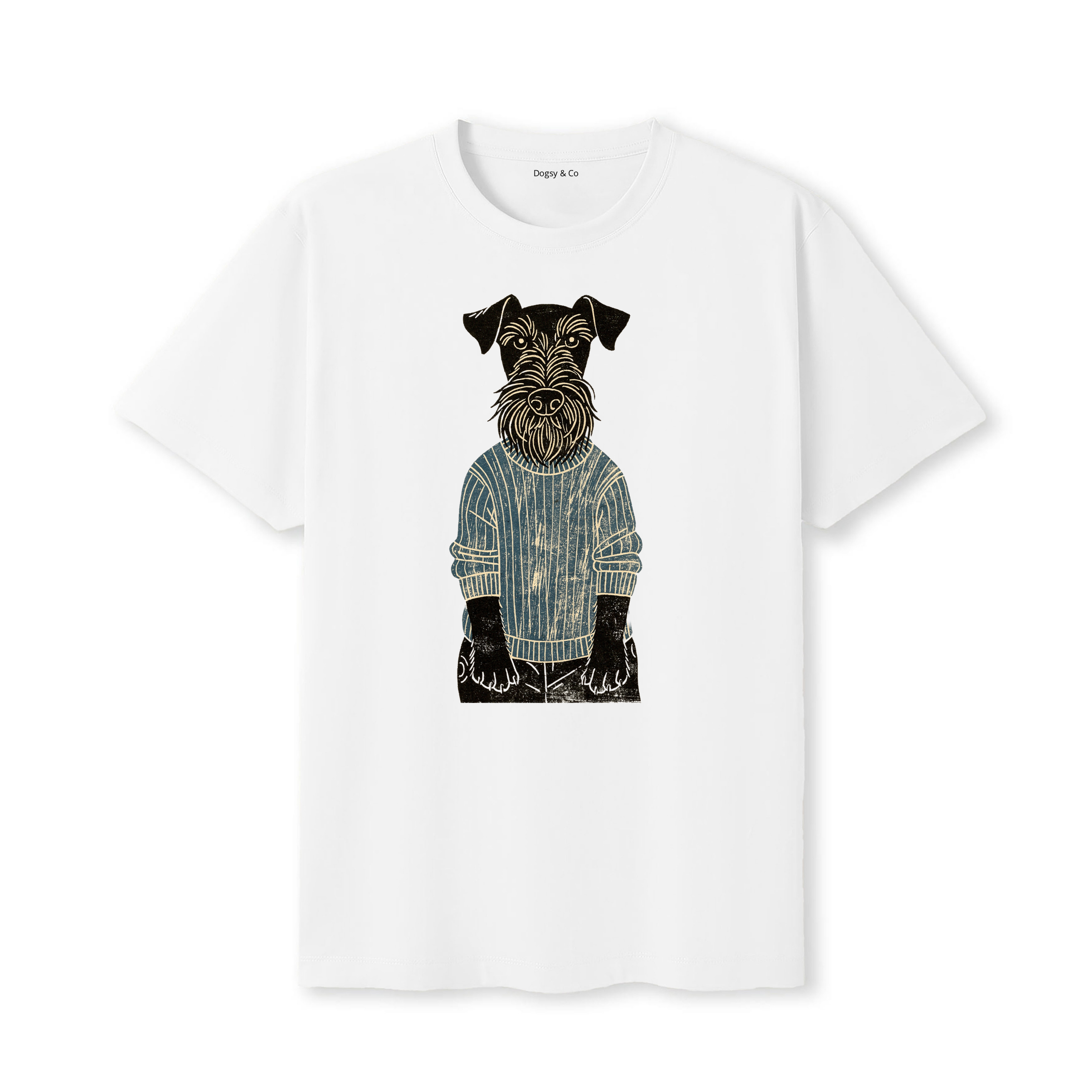 Airedale Terrier Jumper Dog T-Shirt - White