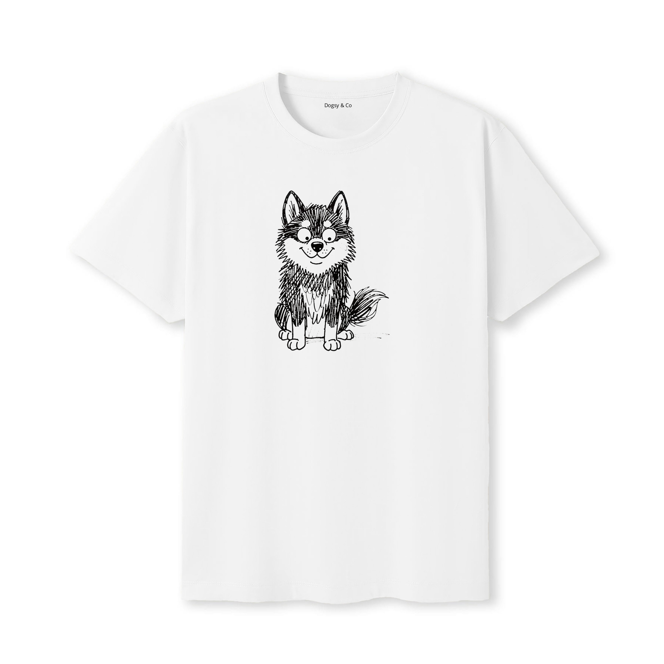 Alaskan Malamute Scraggy Dog T-Shirt - White