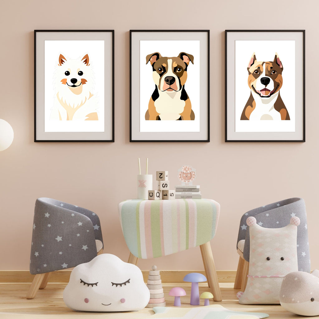Bold Block Art Print - Framed Nursery Mockup