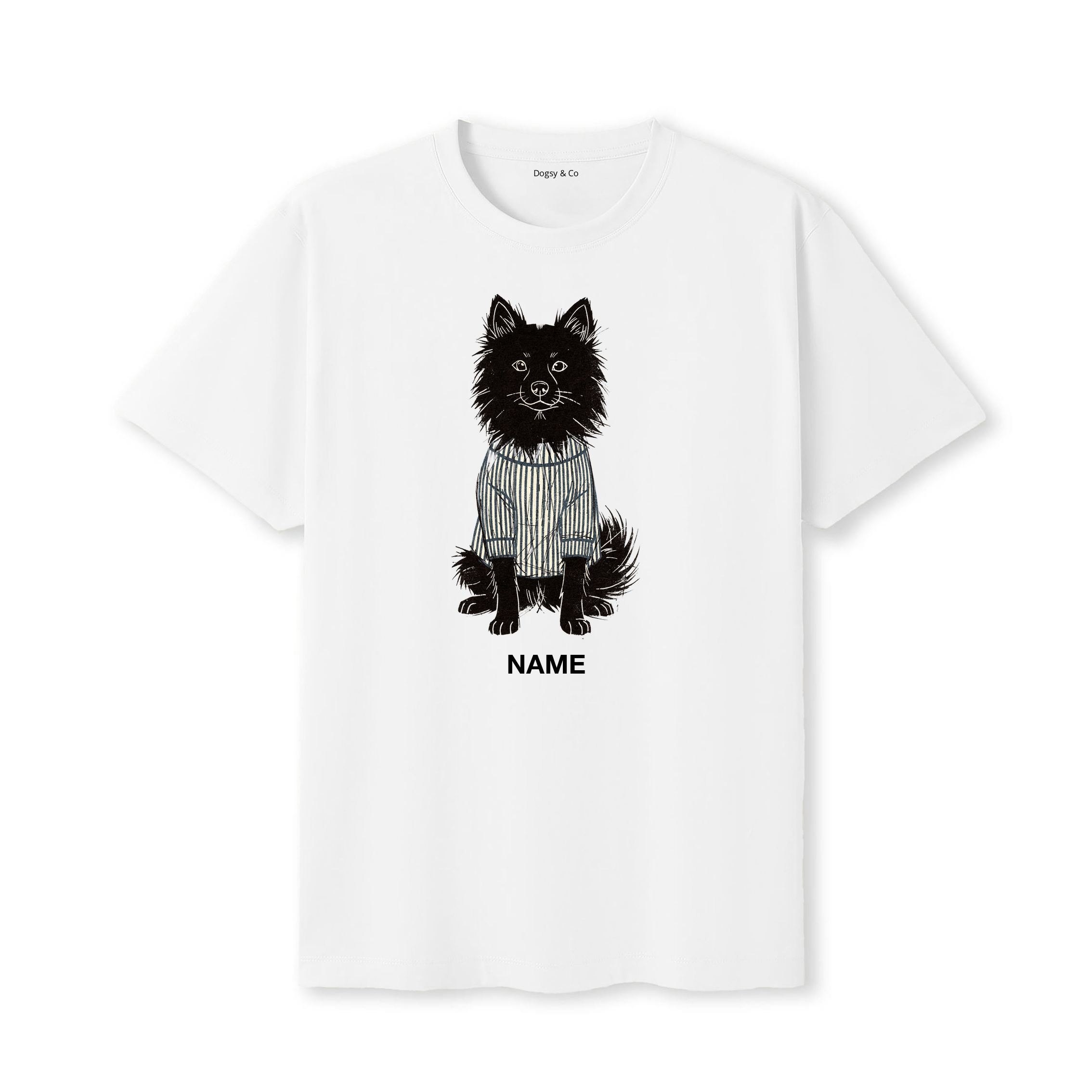 American Eskimo Dog Jumper Dog Custom T-Shirt - White