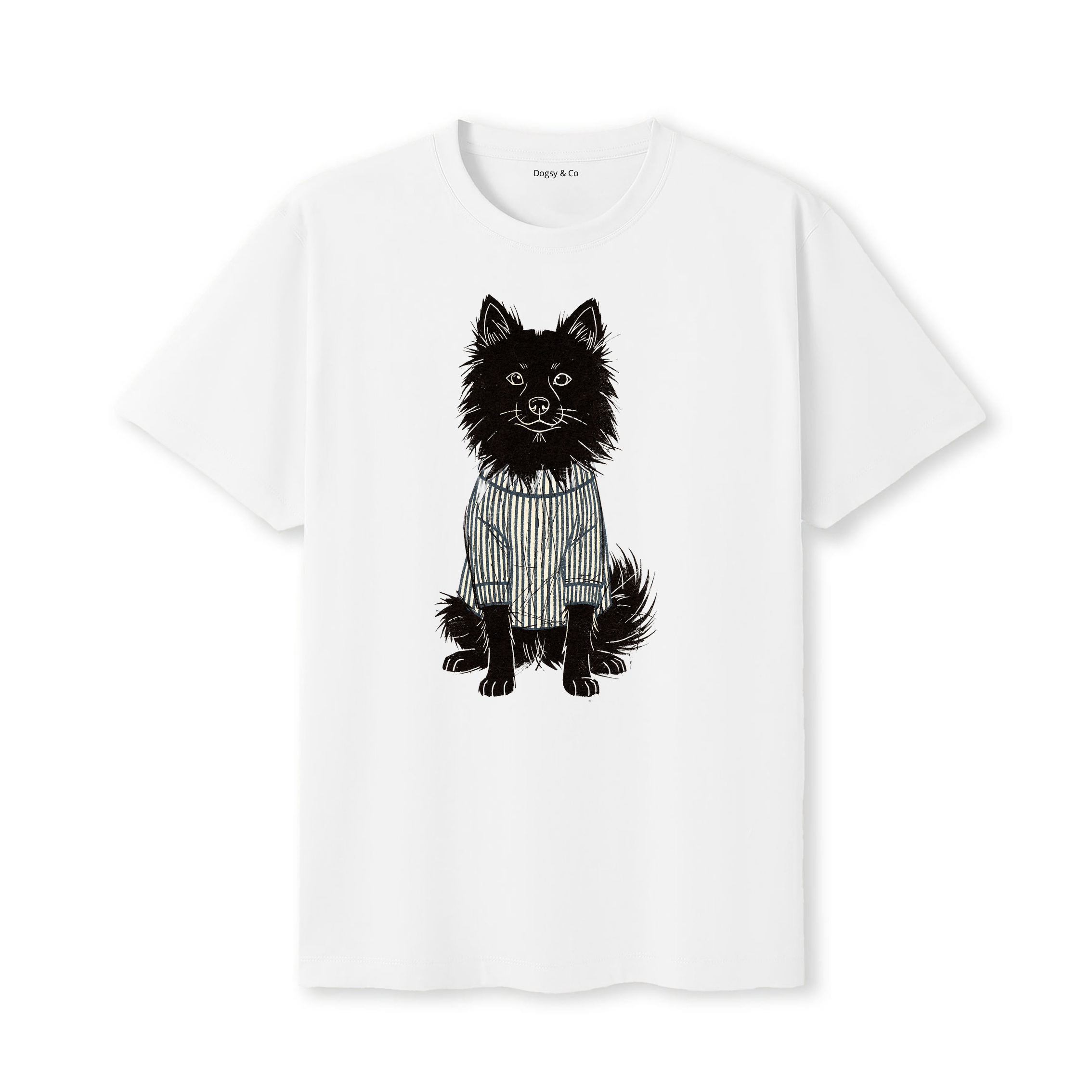 American Eskimo Dog Jumper Dog T-Shirt - White