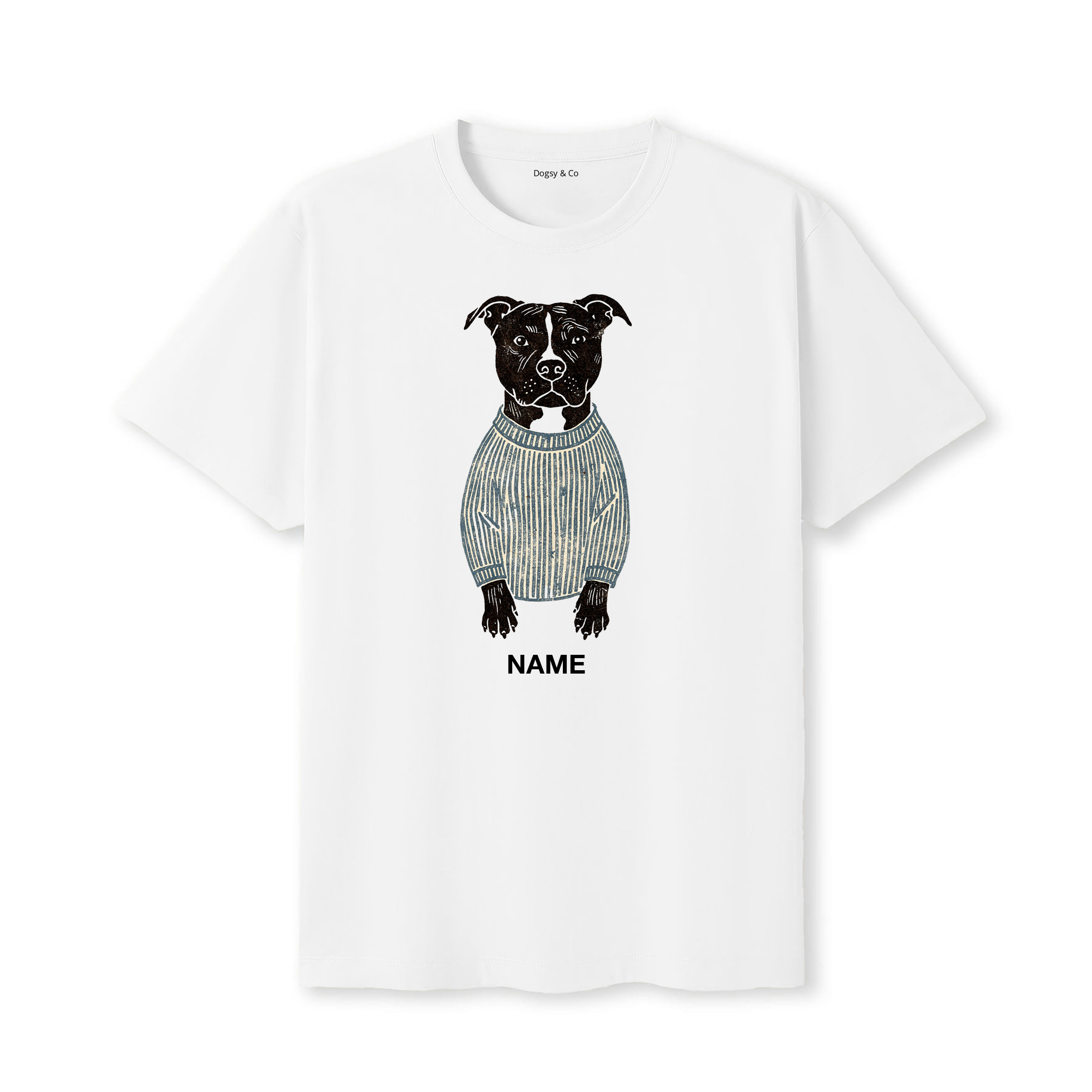 American Pitbull Terrier Jumper Dog Custom T-Shirt - White