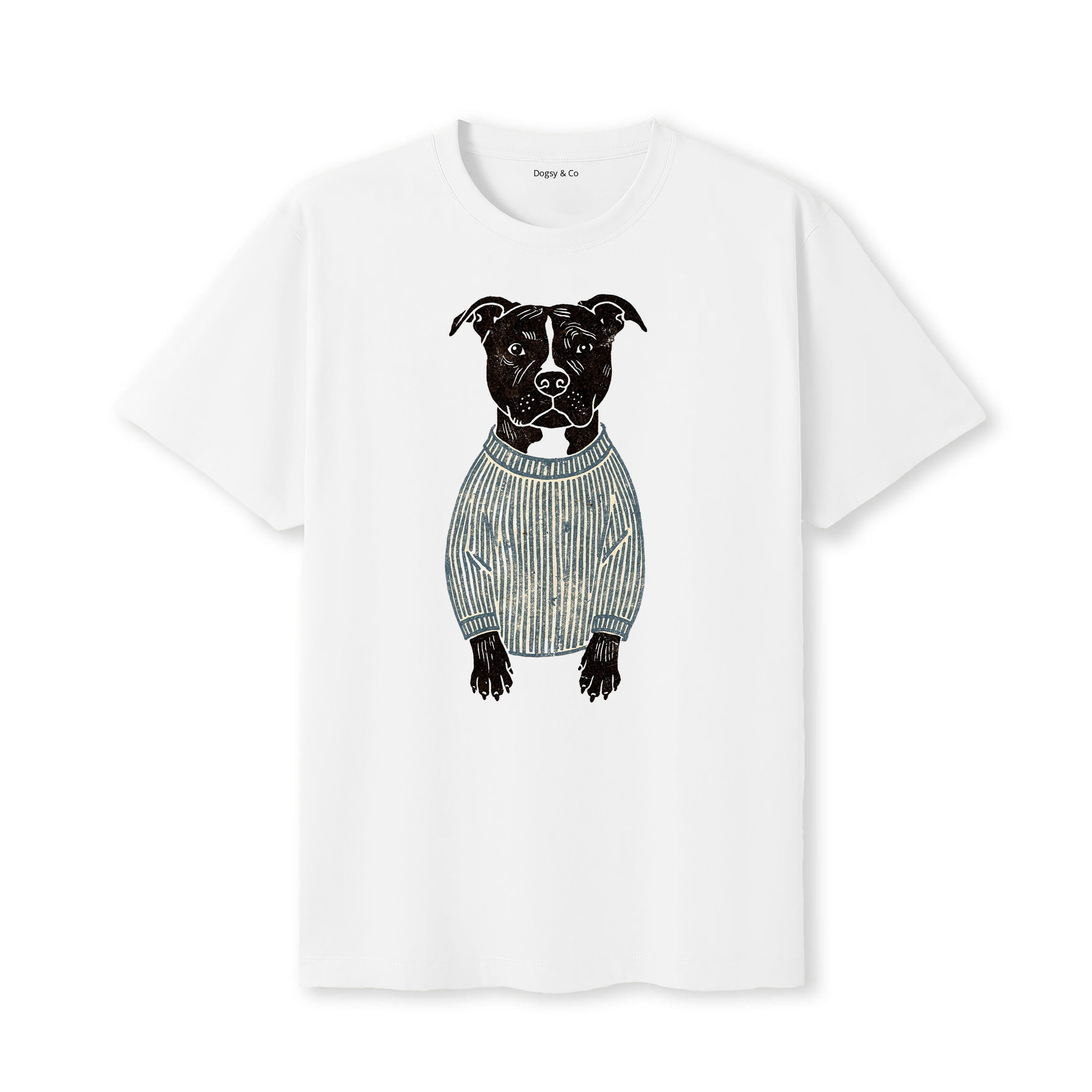American Pitbull Terrier Jumper Dog T-Shirt - White