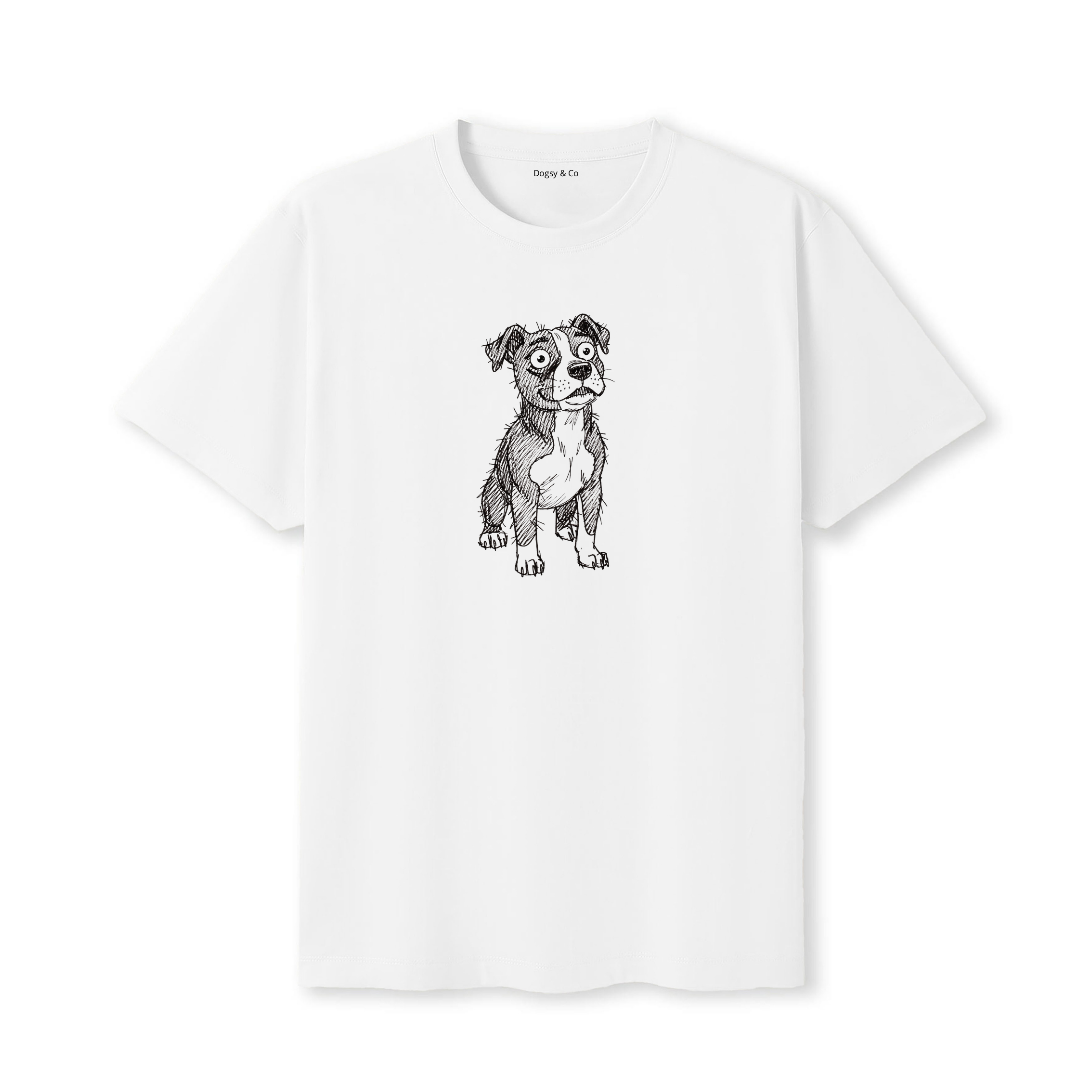 American Pitbull Terrier Scraggy Dog T-Shirt - White