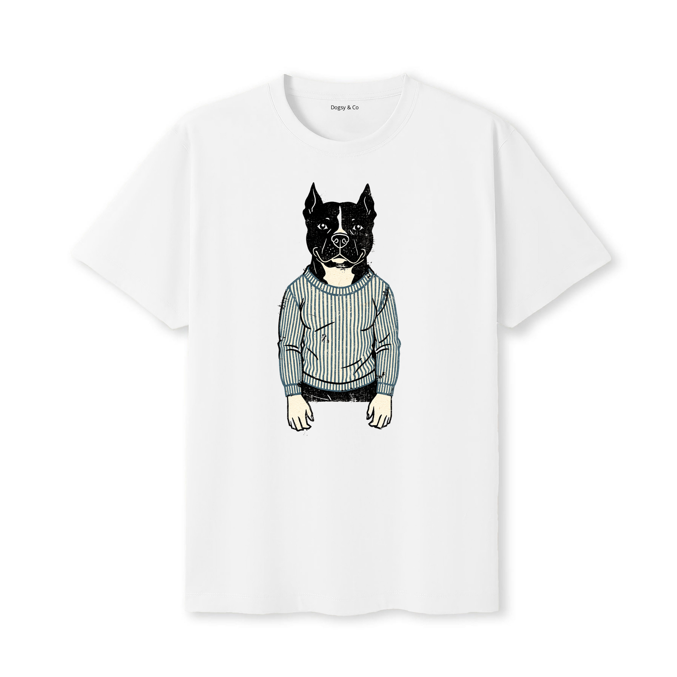 American Staffordshire Terrier Jumper Dog T-Shirt - White