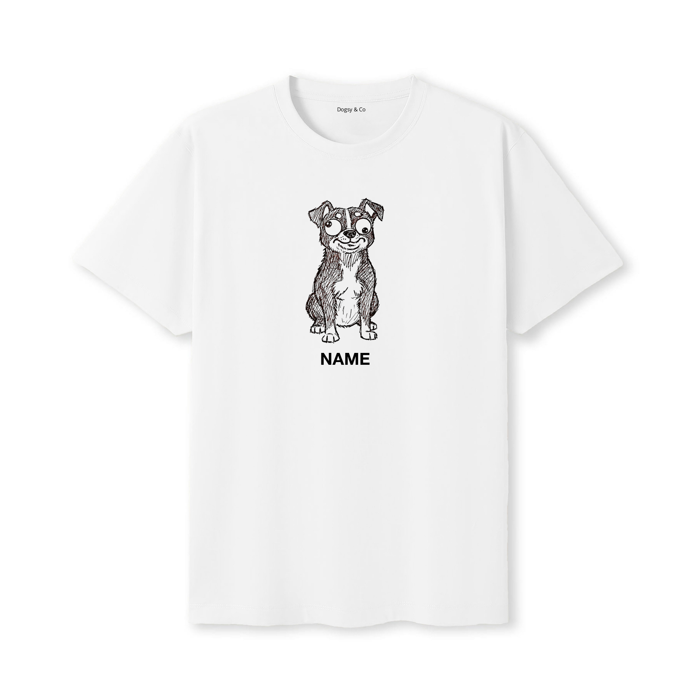 American Staffordshire Terrier Scraggy Dog Custom T-Shirt - White