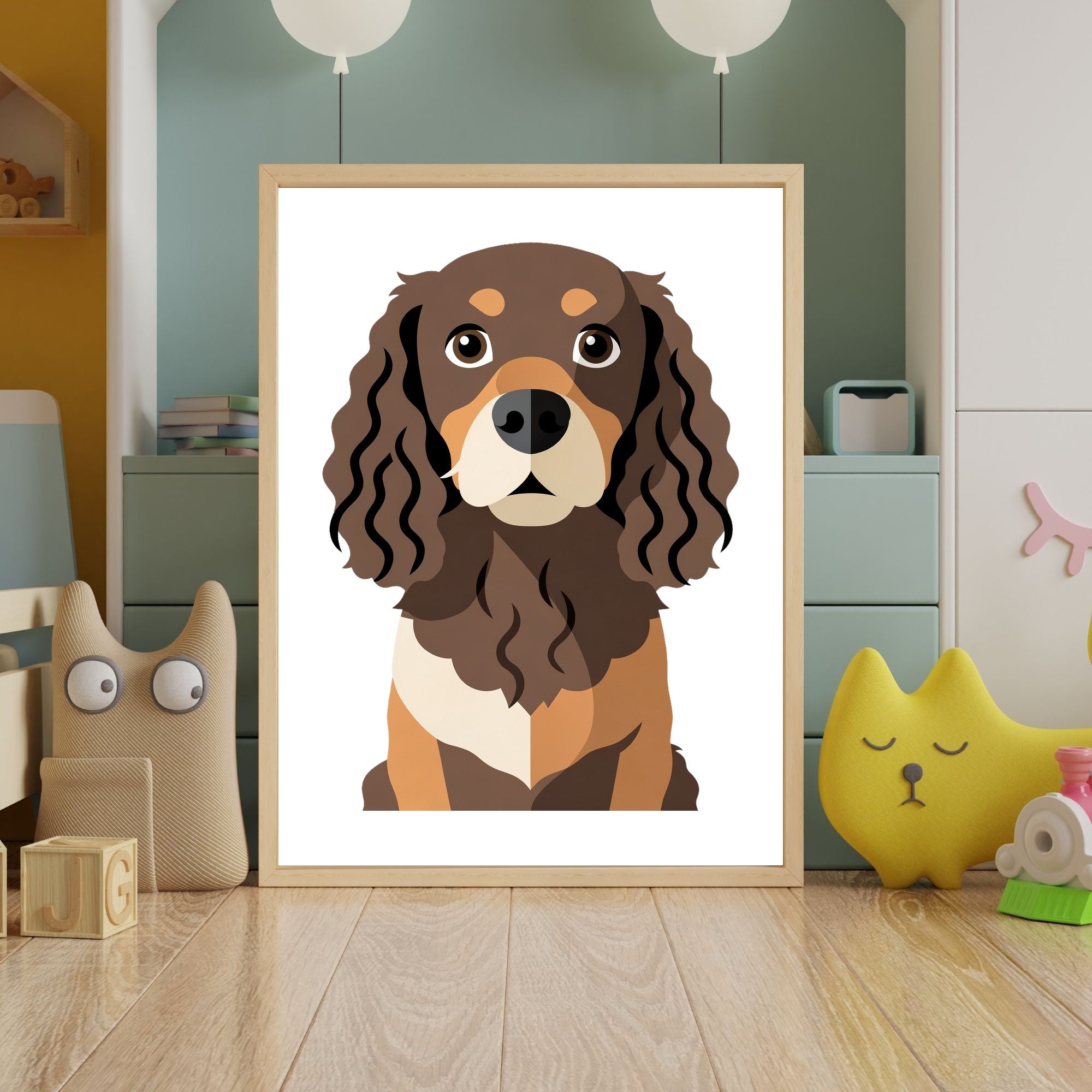 Bold Block Art Print - Framed Nursery Mockup
