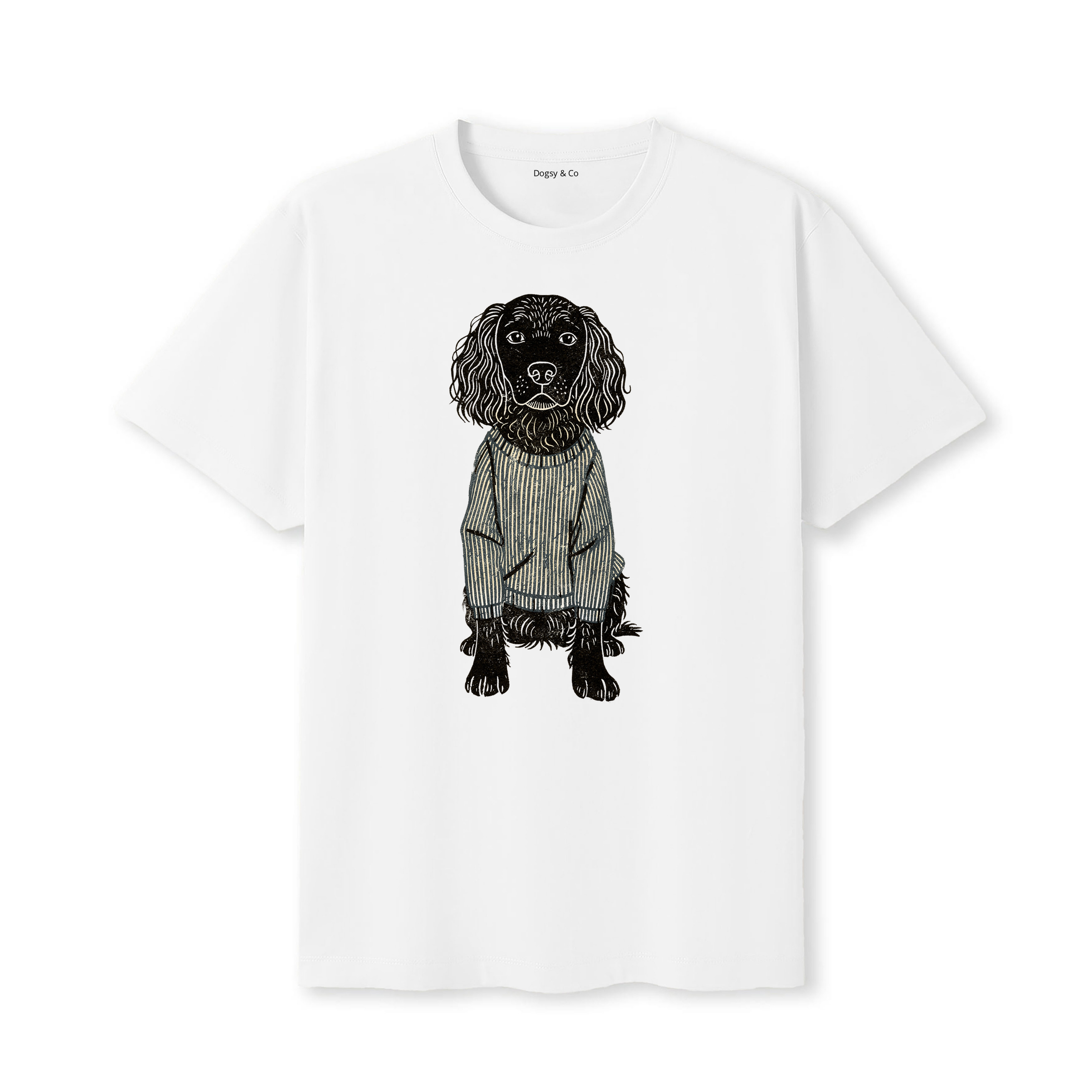 American Water Spaniel Jumper Dog T-Shirt - White