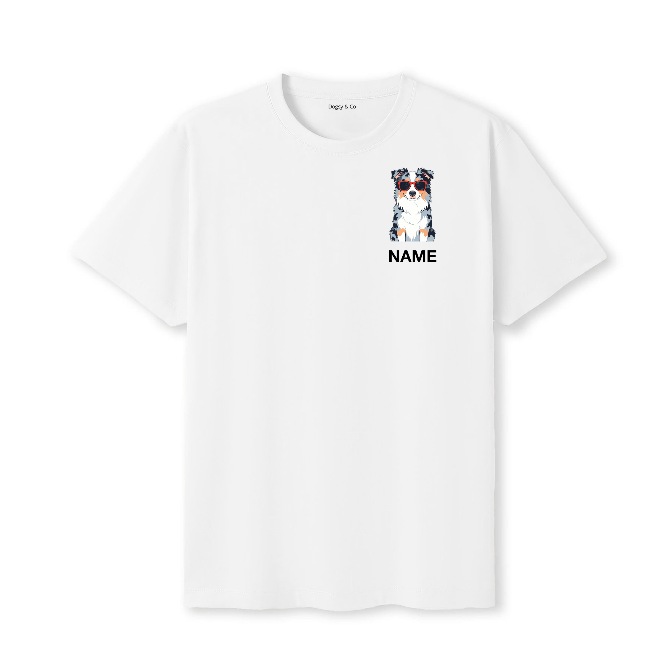 Australian Shepherd Cool Dog Custom T-Shirt - White