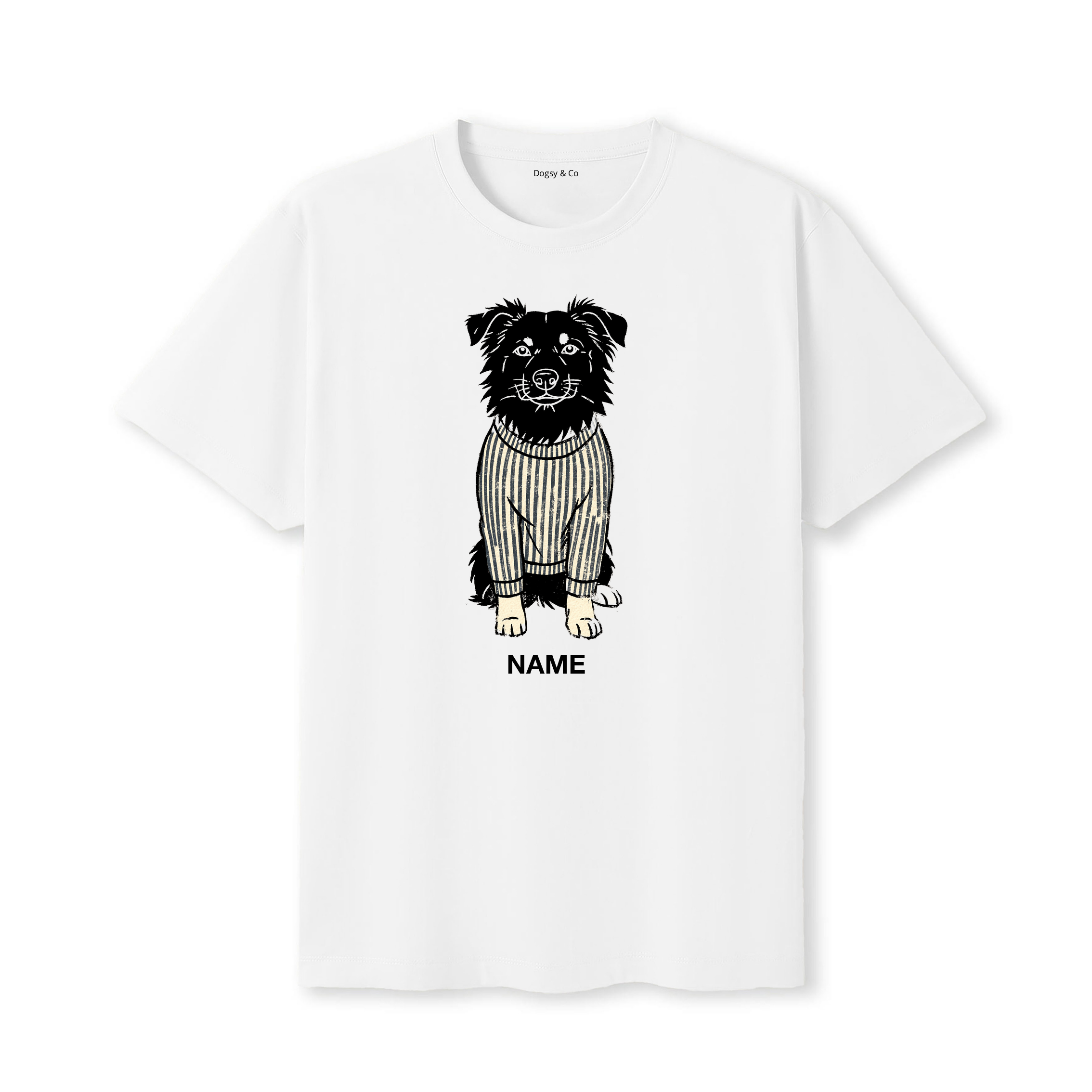 Australian Shepherd Jumper Dog Custom T-Shirt - White